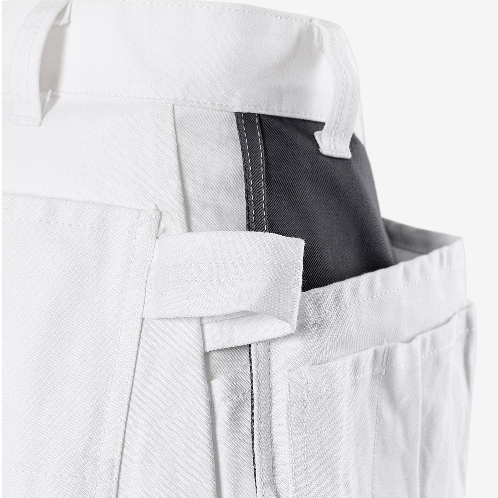 Fristads Craftsmen's trousers 258 BM, White, large image number 4