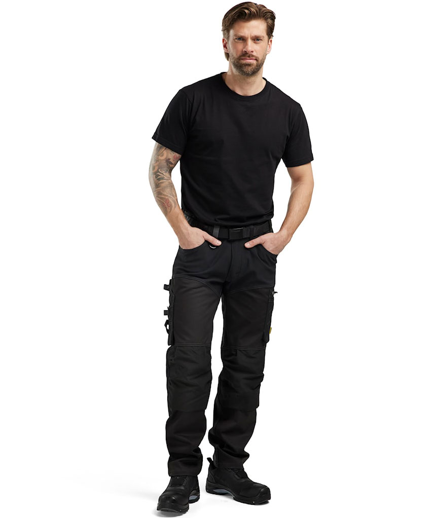 Bl&aring;kl&auml;der arbetsbyxa, Svart