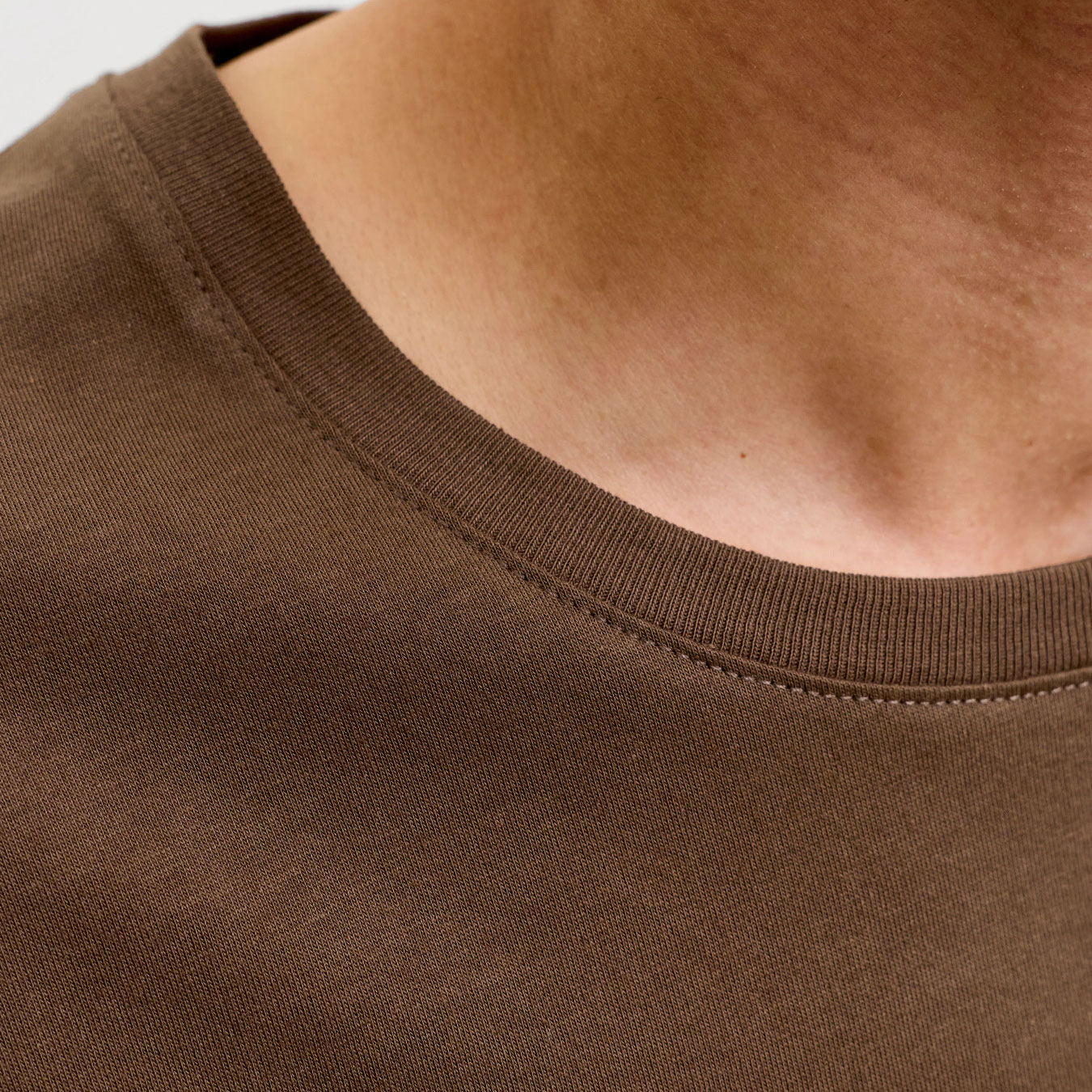 Jack & Jones JJEORGANIC basic T-Shirt, Cocoa, large image number 3