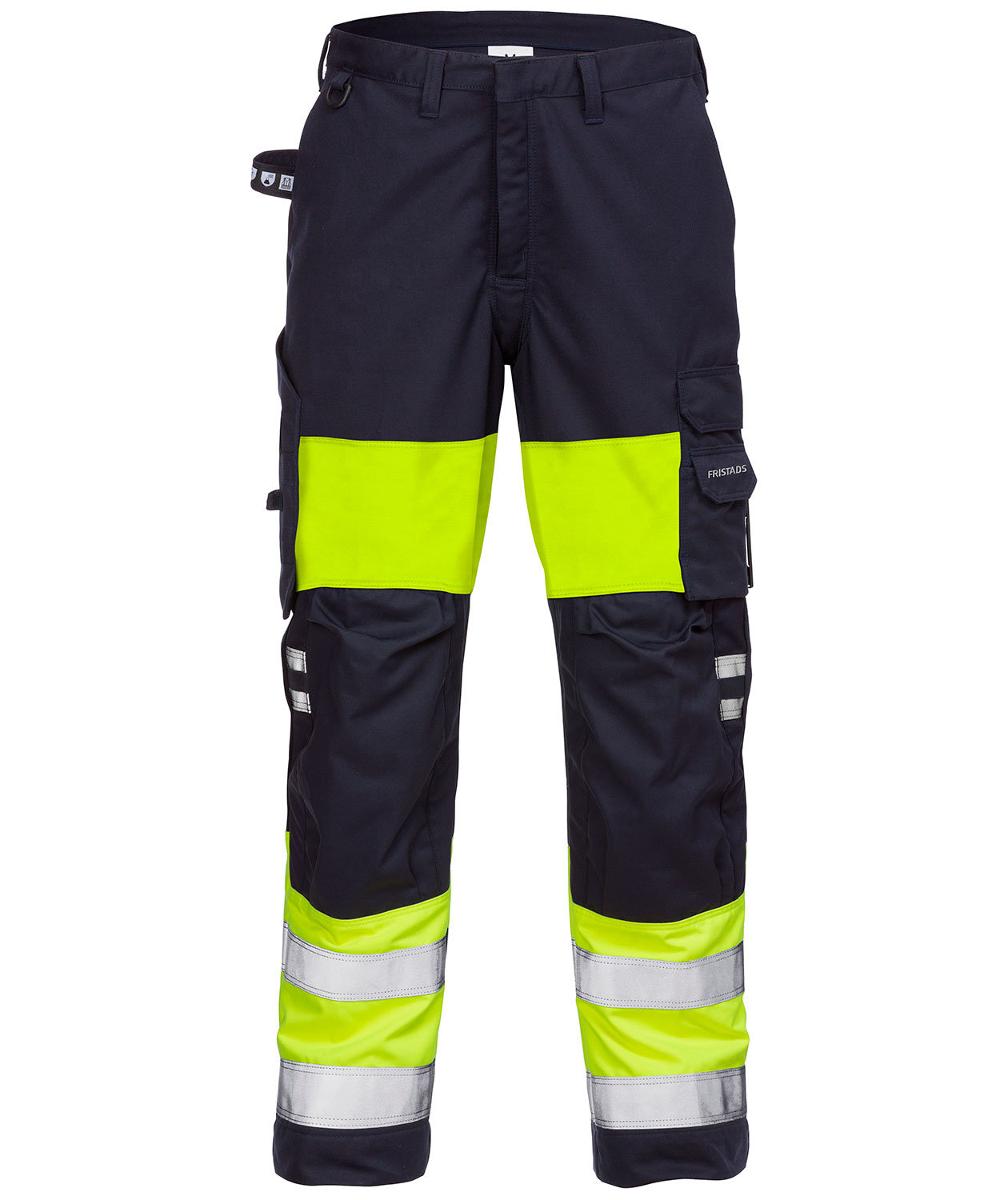 Fristads Flamestat dame arbejdsbukser 2776 ATHS, Hi-vis Gul/marinebl&aring;, large image number 0