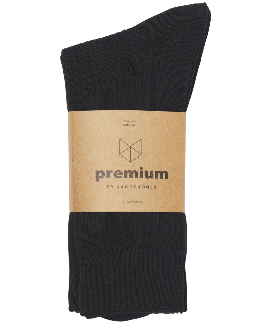 Jack & Jones JACPREMIUM 2-pack socks, Black, Black, large image number 2
