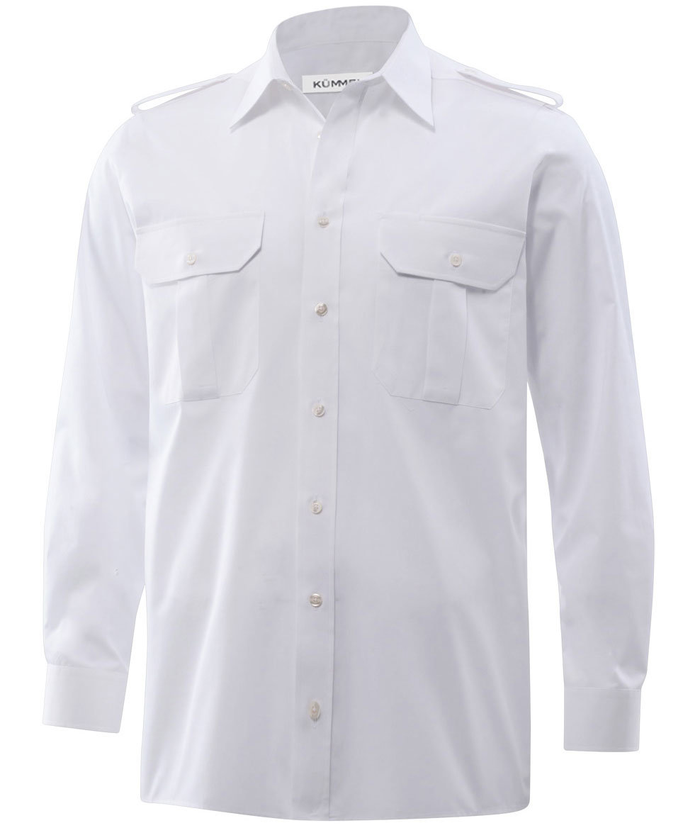 K&uuml;mmel Howard Classic fit pilotskjorte, Hvit