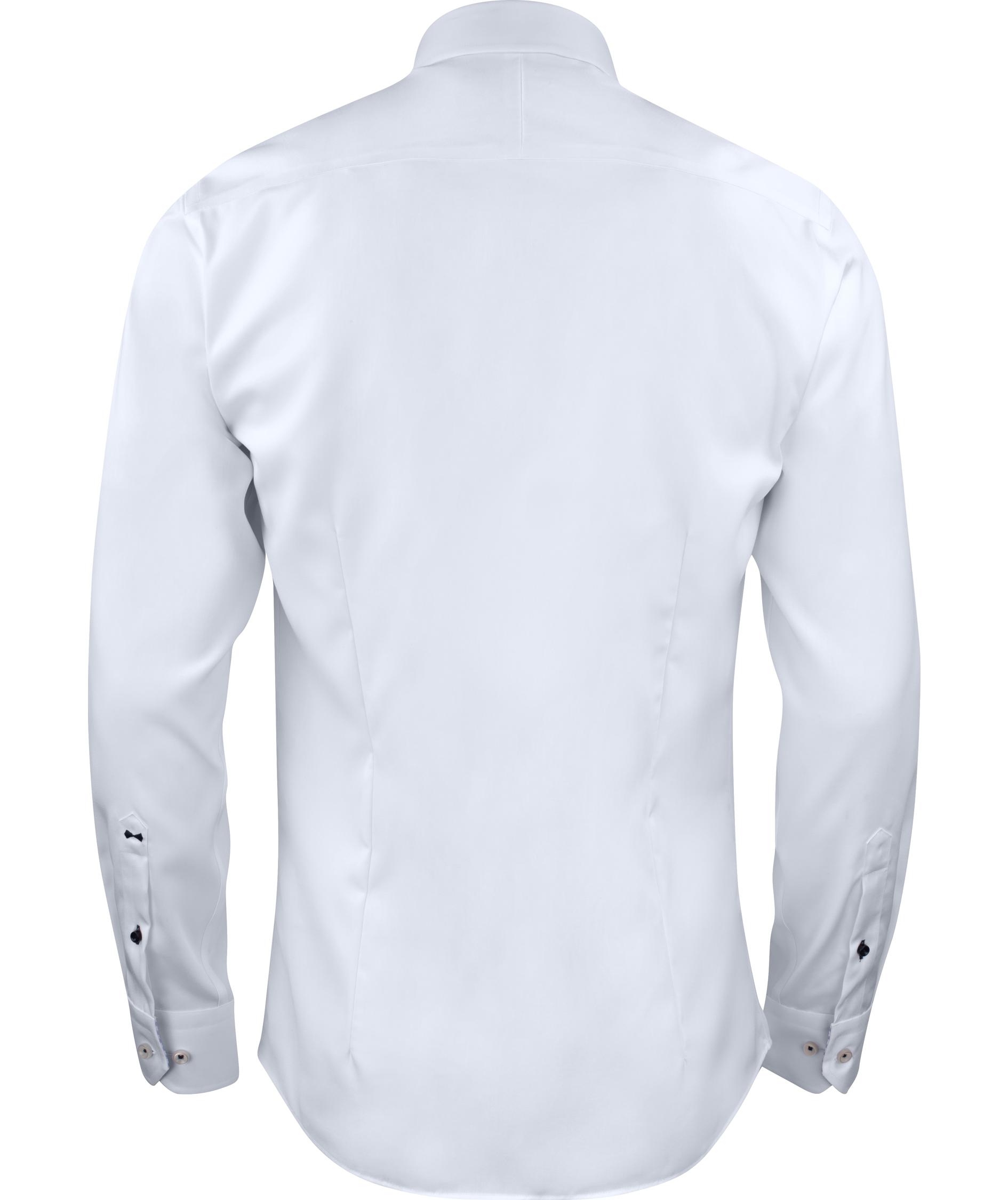 J. Harvest & Frost Twill Red Bow 122 slim fit skjorte, Hvid, large image number 2