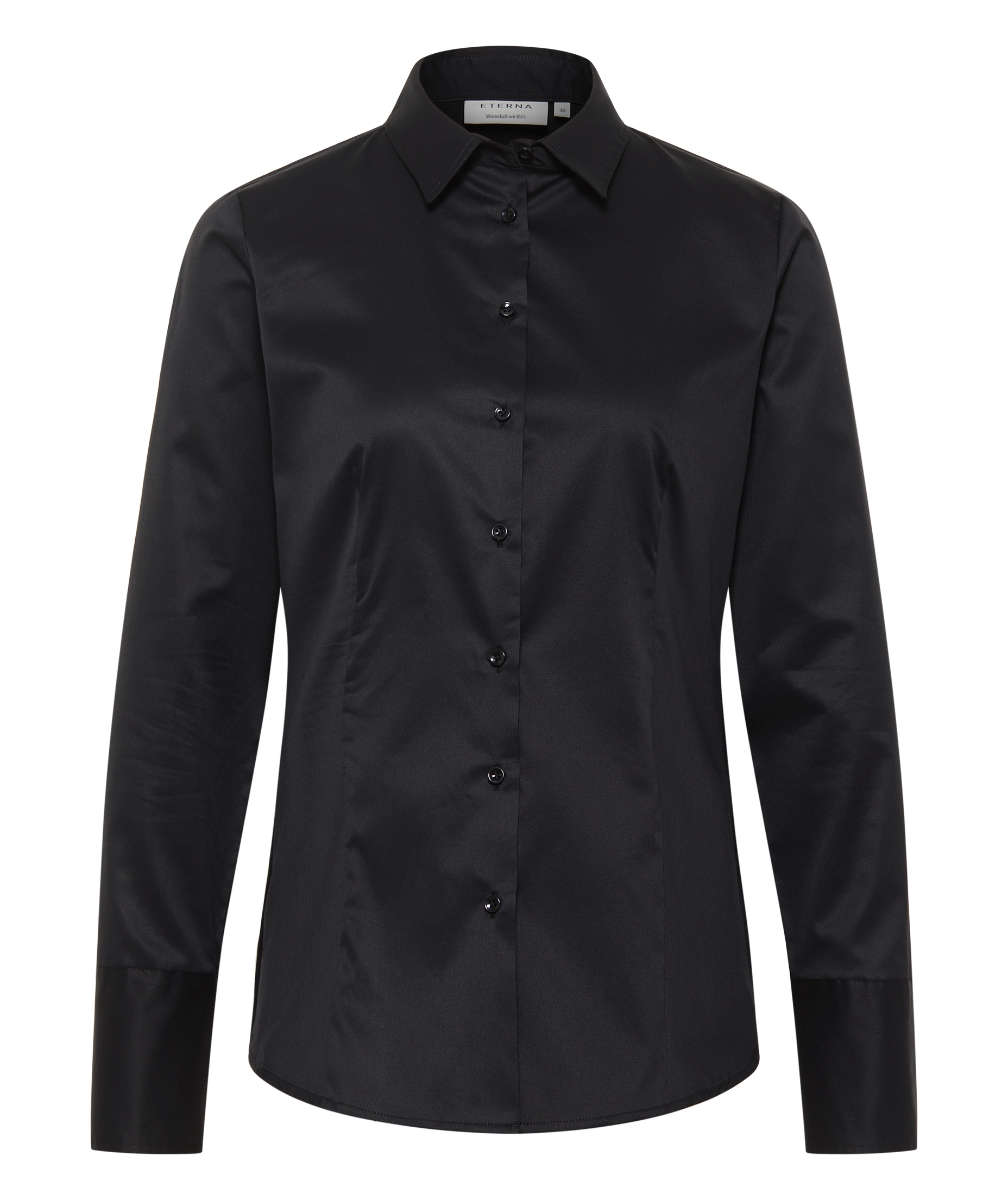 Eterna Cover modern fit skjorta dam, Black, Black, swatch