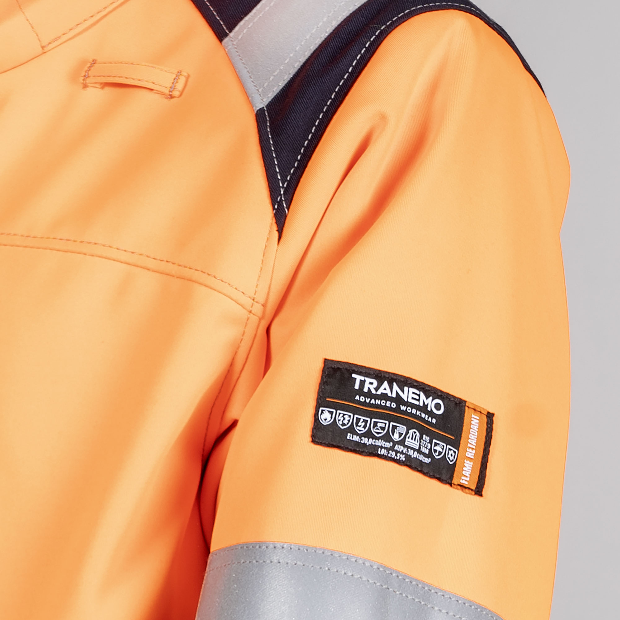 Tranemo Zenith FR winter jacket, Hi-Vis Orange/Navy, large image number 2
