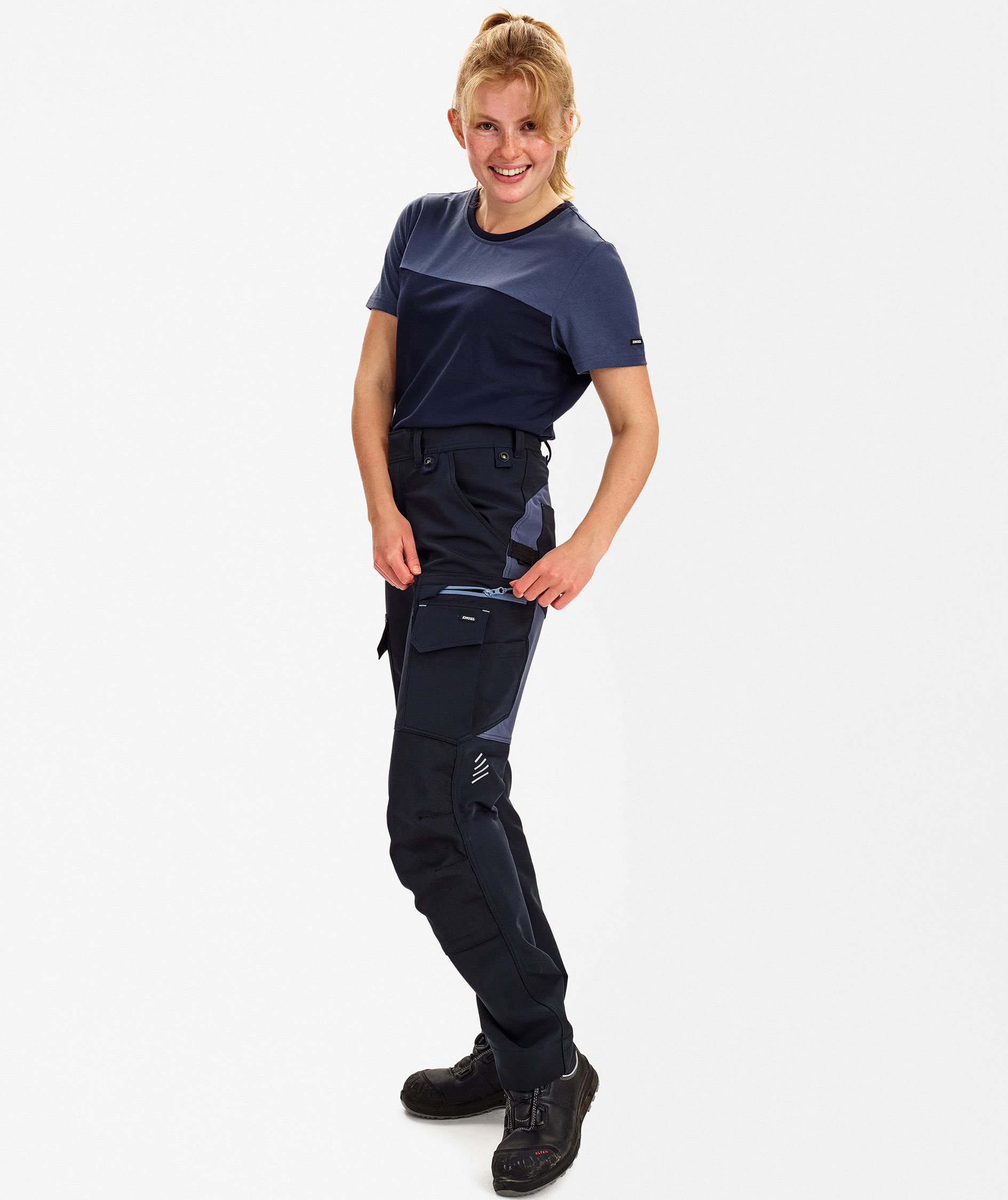 Engel Entire women's work trousers full stretch, Dark Blue/Dark Sea, large image number 5