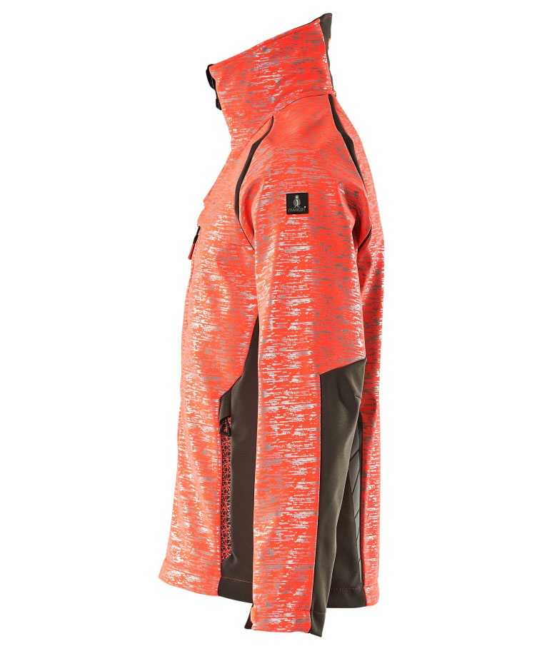 Mascot Accelerate Safe softshelljakke, Hi-vis r&oslash;d/M&oslash;rk antrasitt, large image number 3