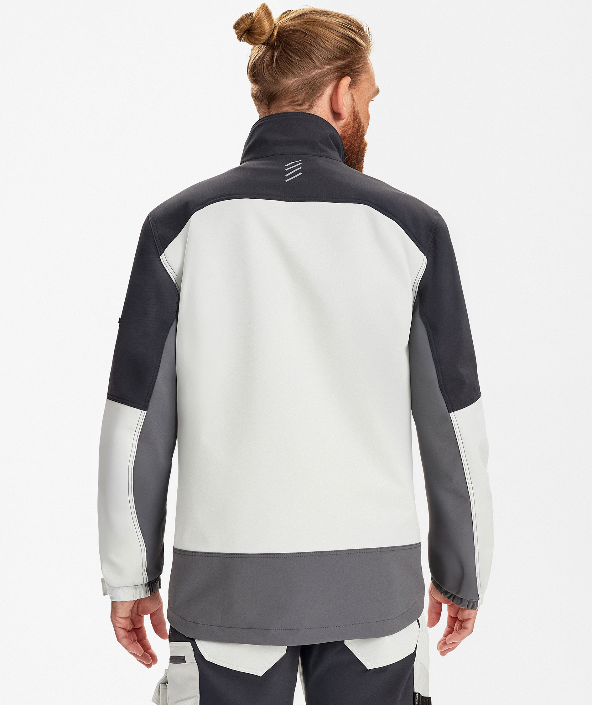 Engel Entire Arbeitsjacke full stretch, Bone White/Anthracite Grey, large image number 4