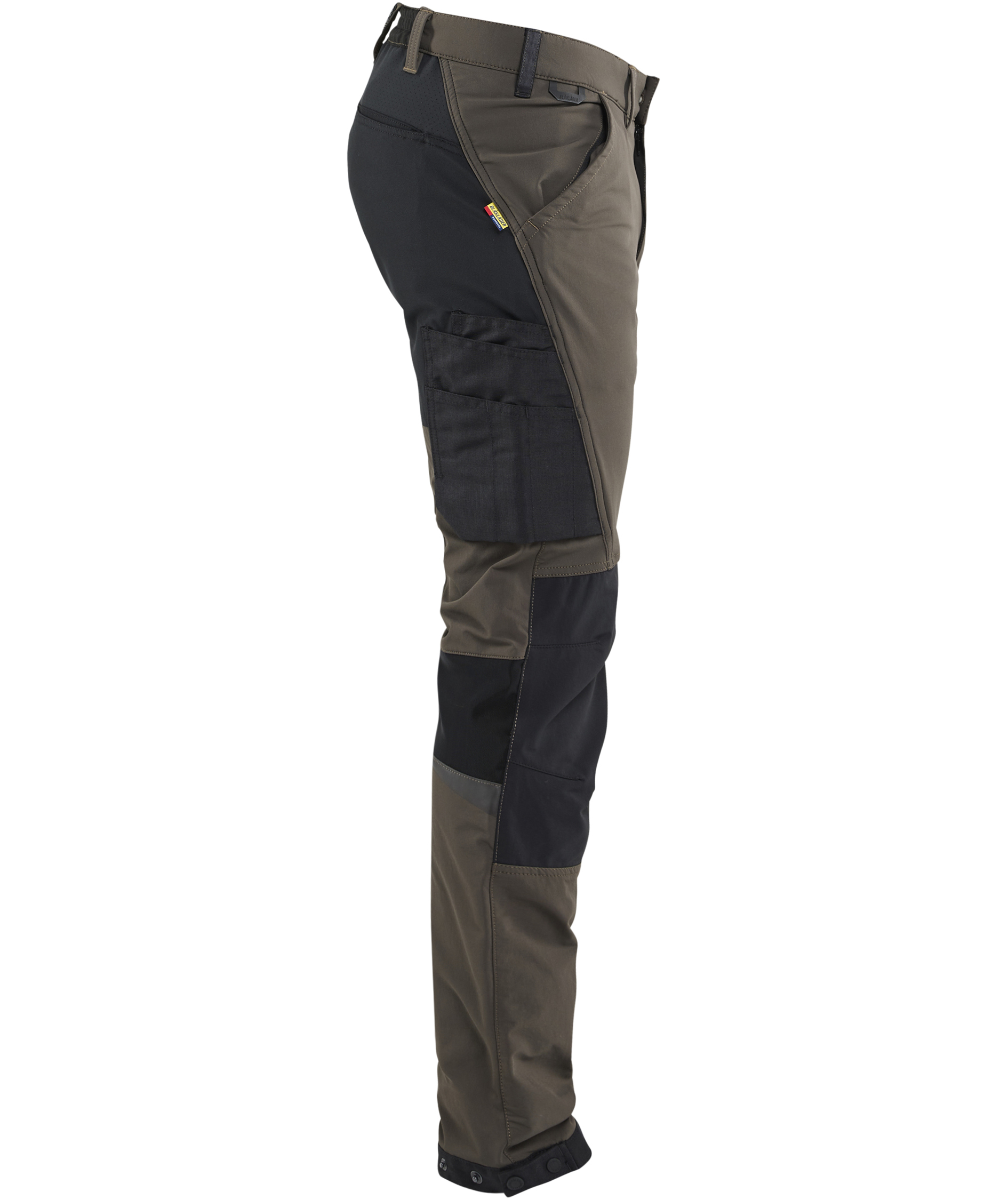 Bl&aring;kl&auml;der servicebukser full stretch, Olivengr&oslash;n/Sort, large image number 3