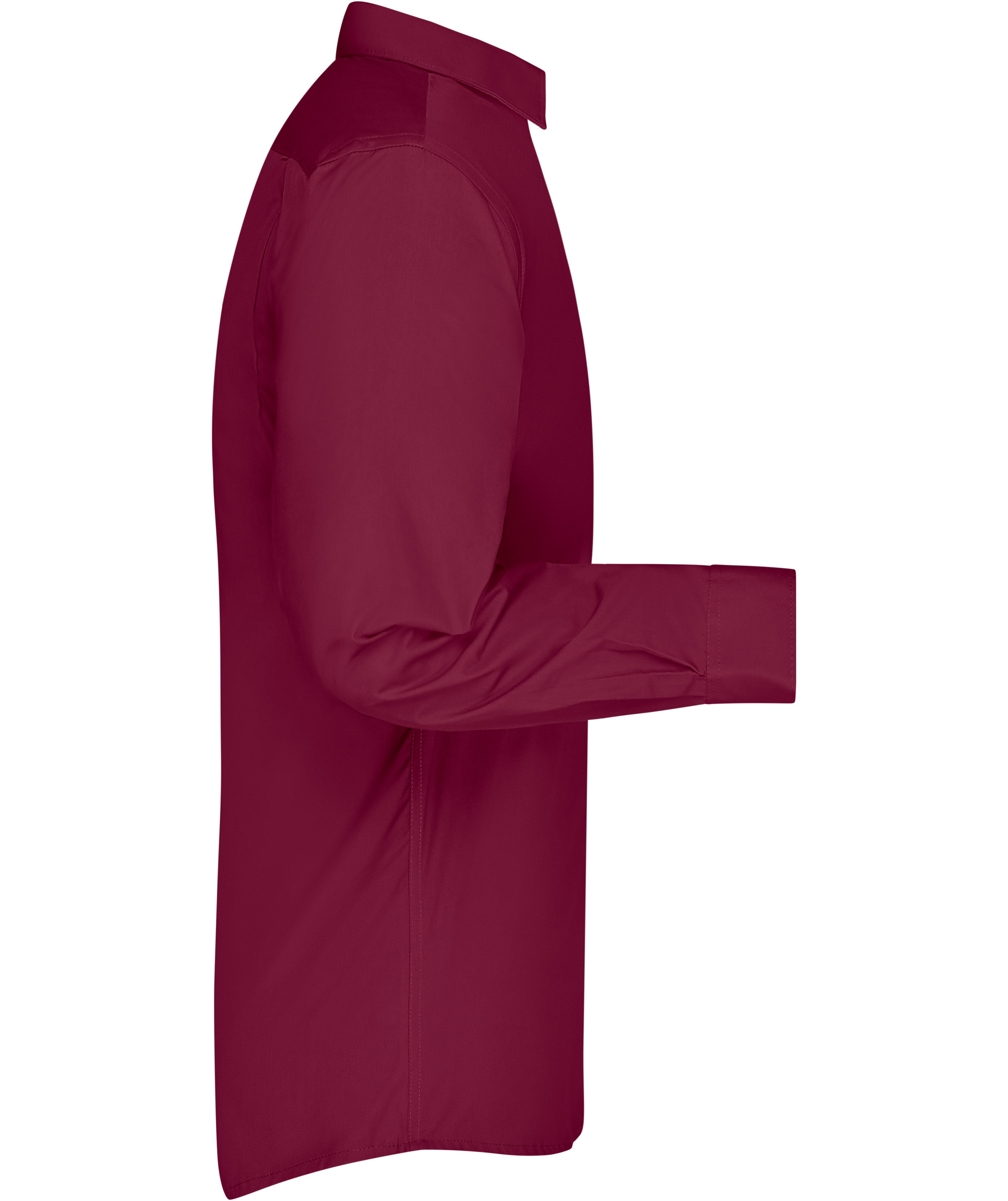 James & Nicholson modern fit  skjorta, Vinr&ouml;d, large image number 3