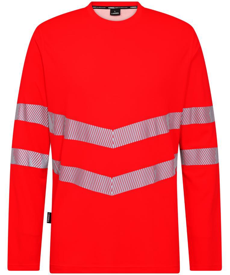 Engel Safety lang&auml;rmliges T-Shirt, Hi-Vis Rot, Hi-Vis Rot, swatch