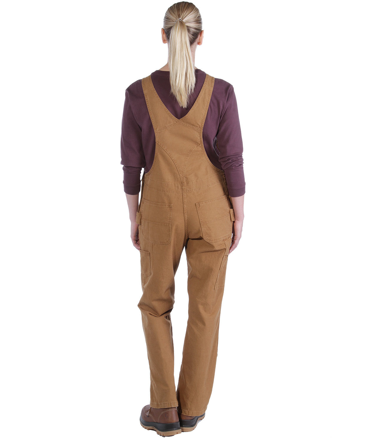 Carhartt Double Front BIB overall dam, Brun, large image number 2