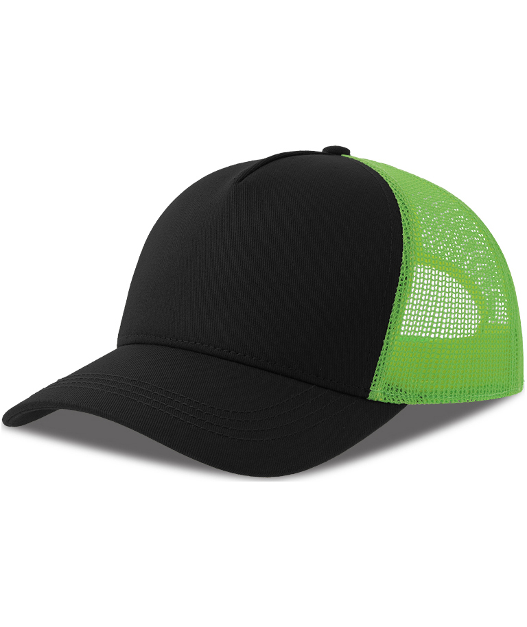 Atlantis Rapper Cotton-S cap, Black/green Fluo, Black/green Fluo, swatch