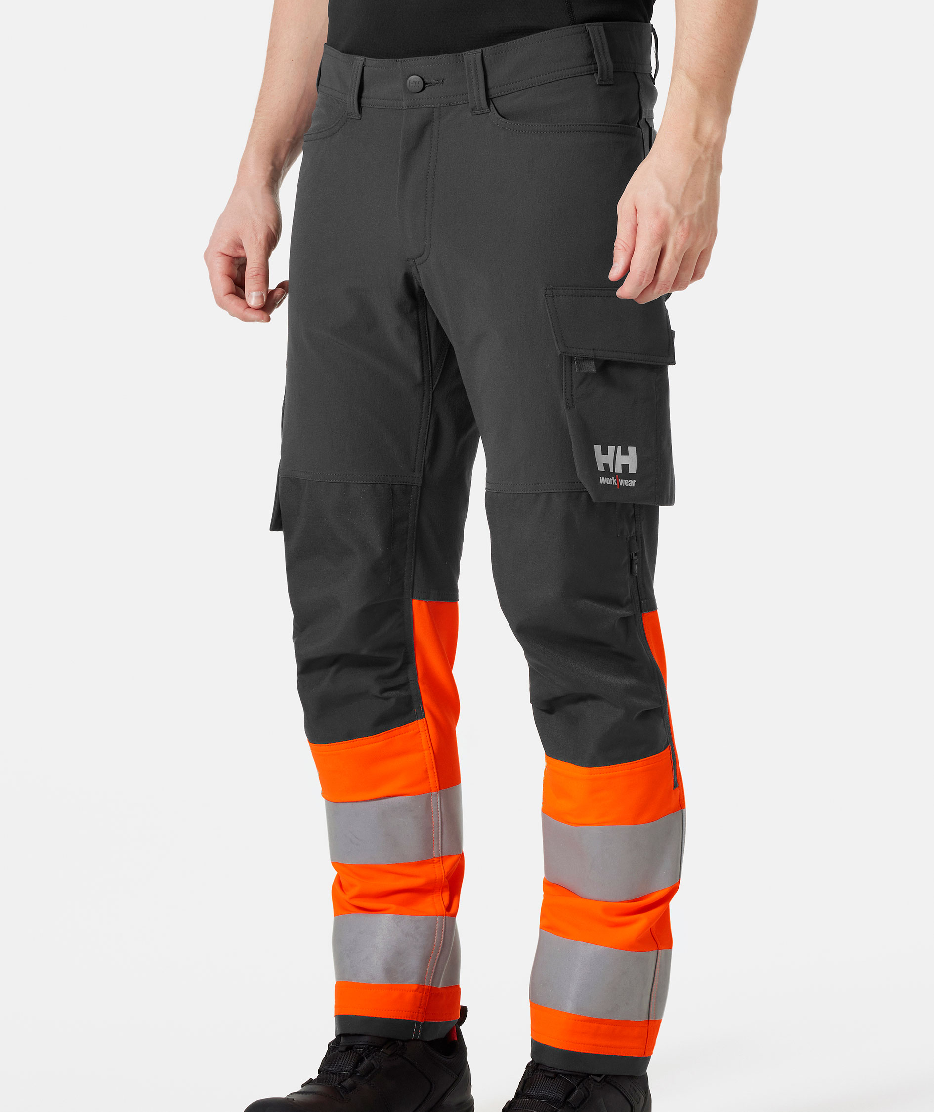 Helly Hansen Alna 4X work trousers full stretch, Hi-vis Orange/Ebony, large image number 1