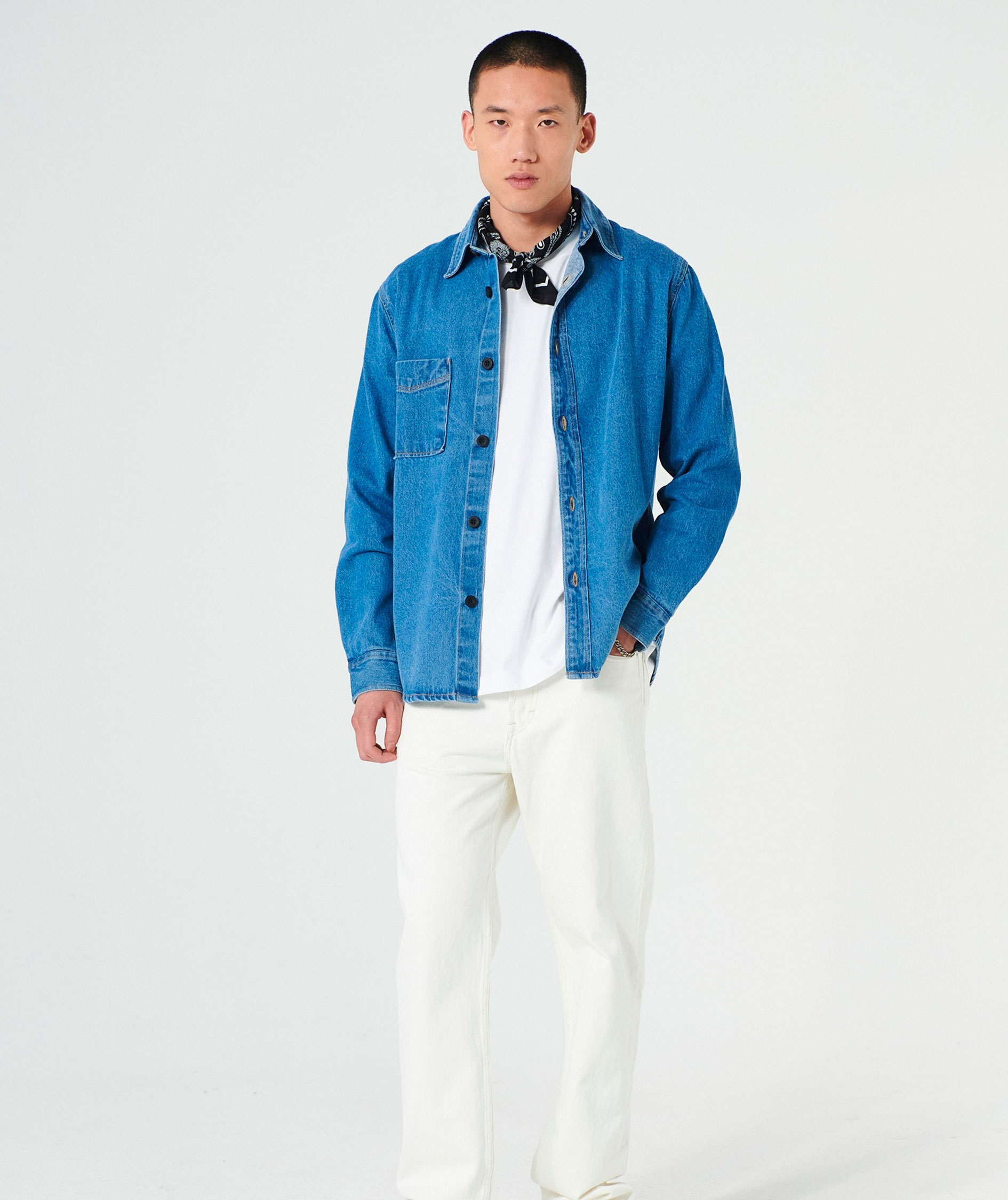Clique denim overshirt, 6611, large image number 9