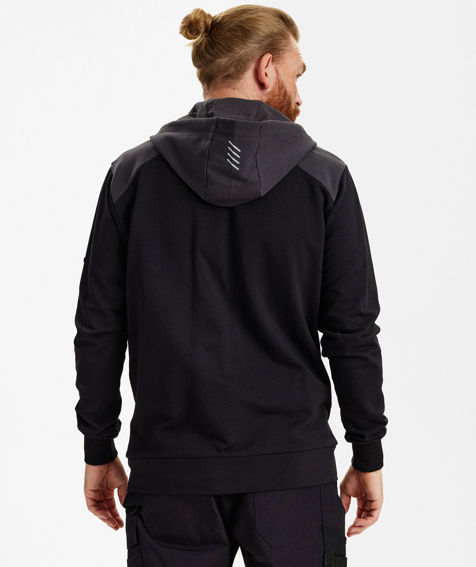 Engel Entire hoodie med dragkedja, Black/Anthracite Grey, large image number 4