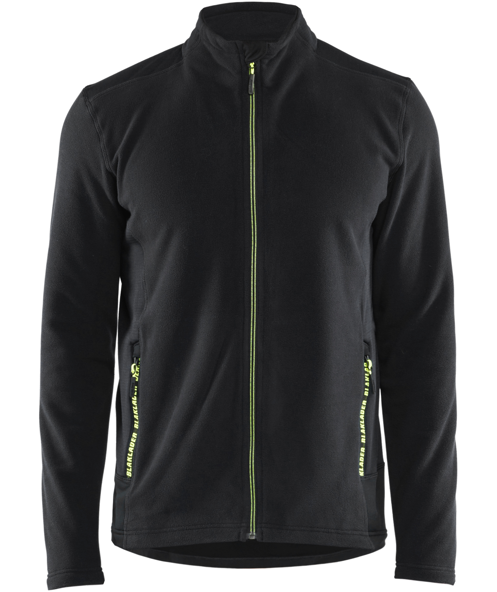 Bl&aring;kl&auml;der Unite microfleece genser, Svart/Hi-Vis Gul