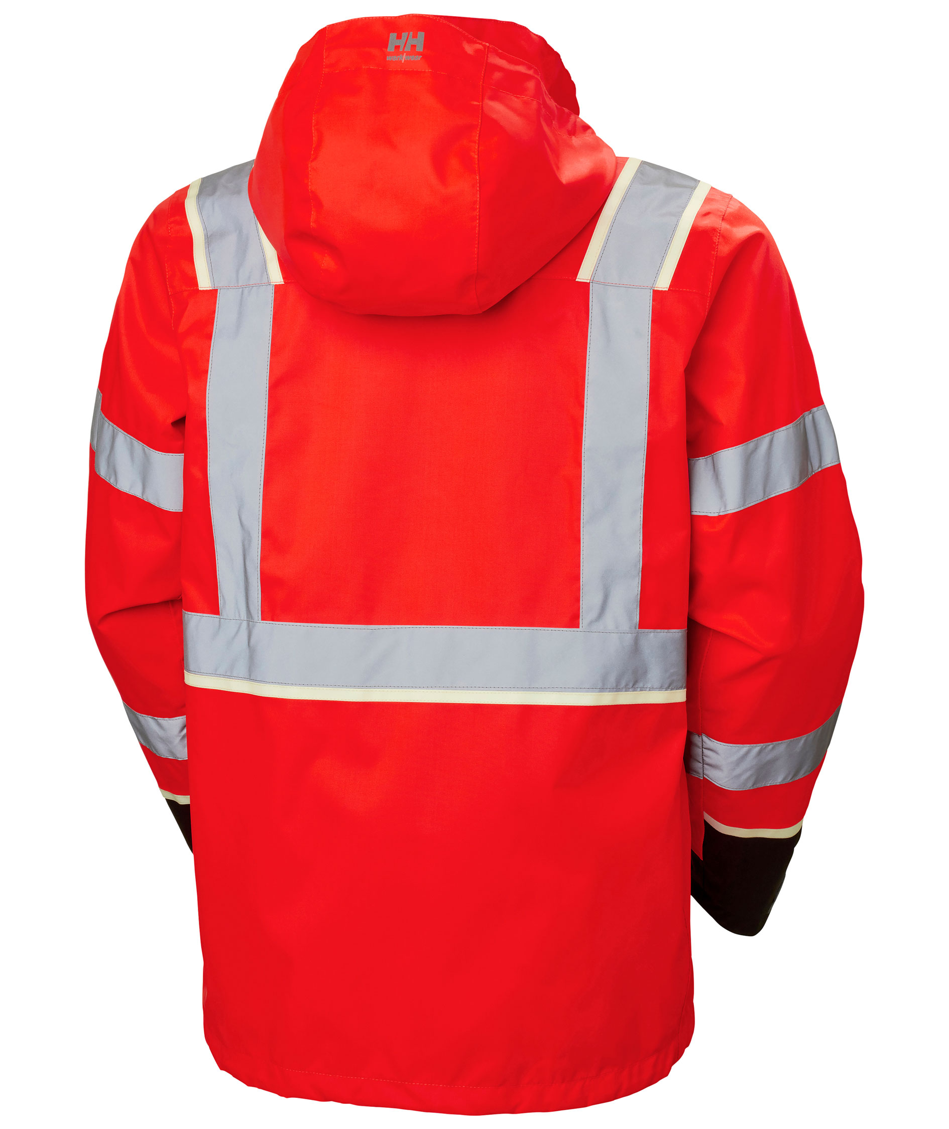 Helly Hansen UC-ME shell jacket, Hi-Vis Red/Ebony, large image number 2