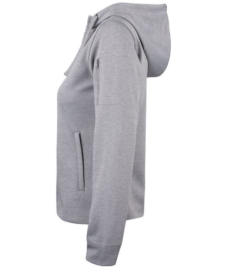 Clique Basic Active Damen Hoodie, Grau Meliert, large image number 3