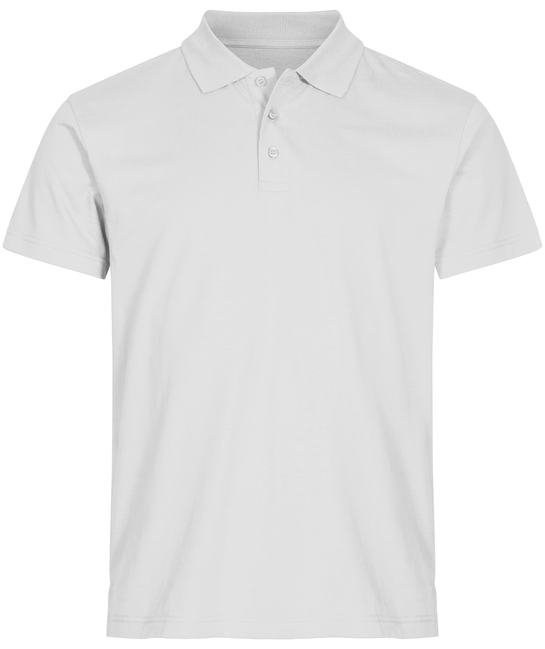Clique Single Jersey Polo T-shirt, Hvid