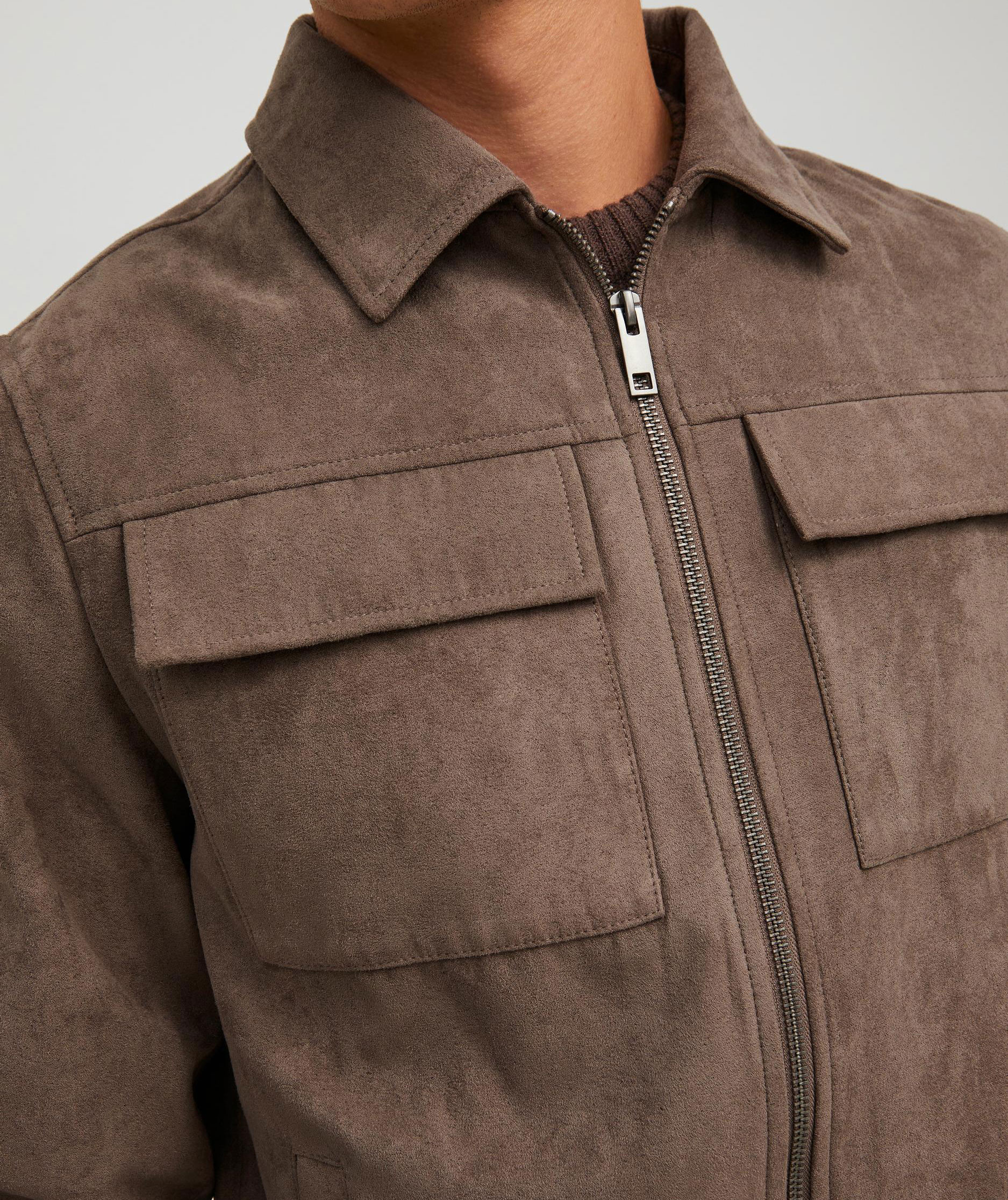 Jack & Jones JJEROCKY PAYTON faux leather jacket, Falcon, large image number 3