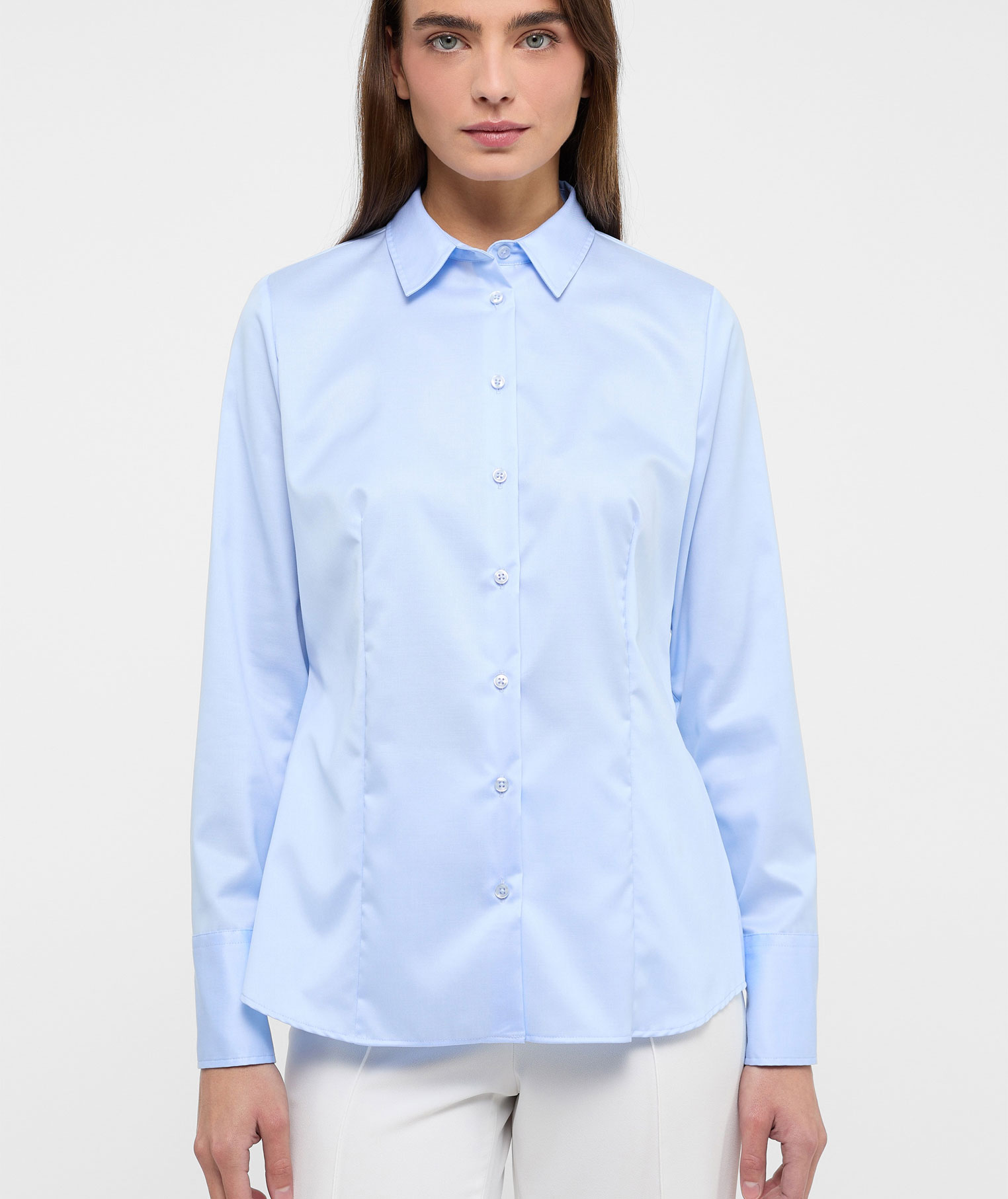 Eterna Cover modern fit Damenhemd, Hellblau