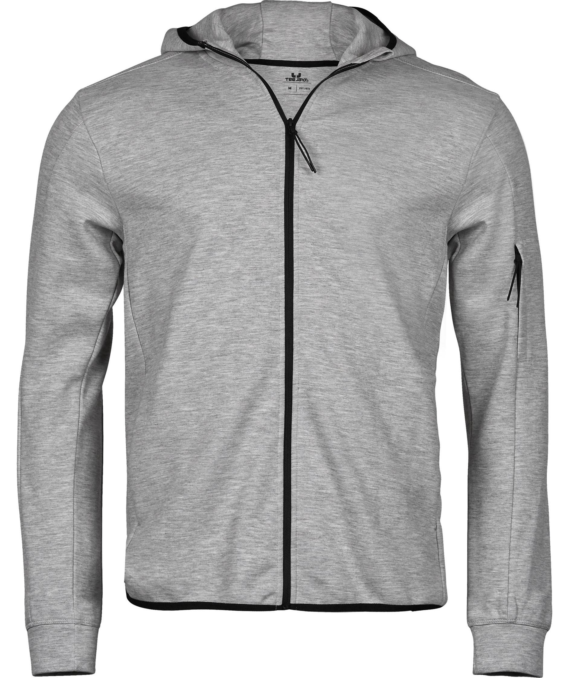 Tee Jays Athletic Hoodie mit Rei&szlig;verschluss, Heather Grey, large image number 0