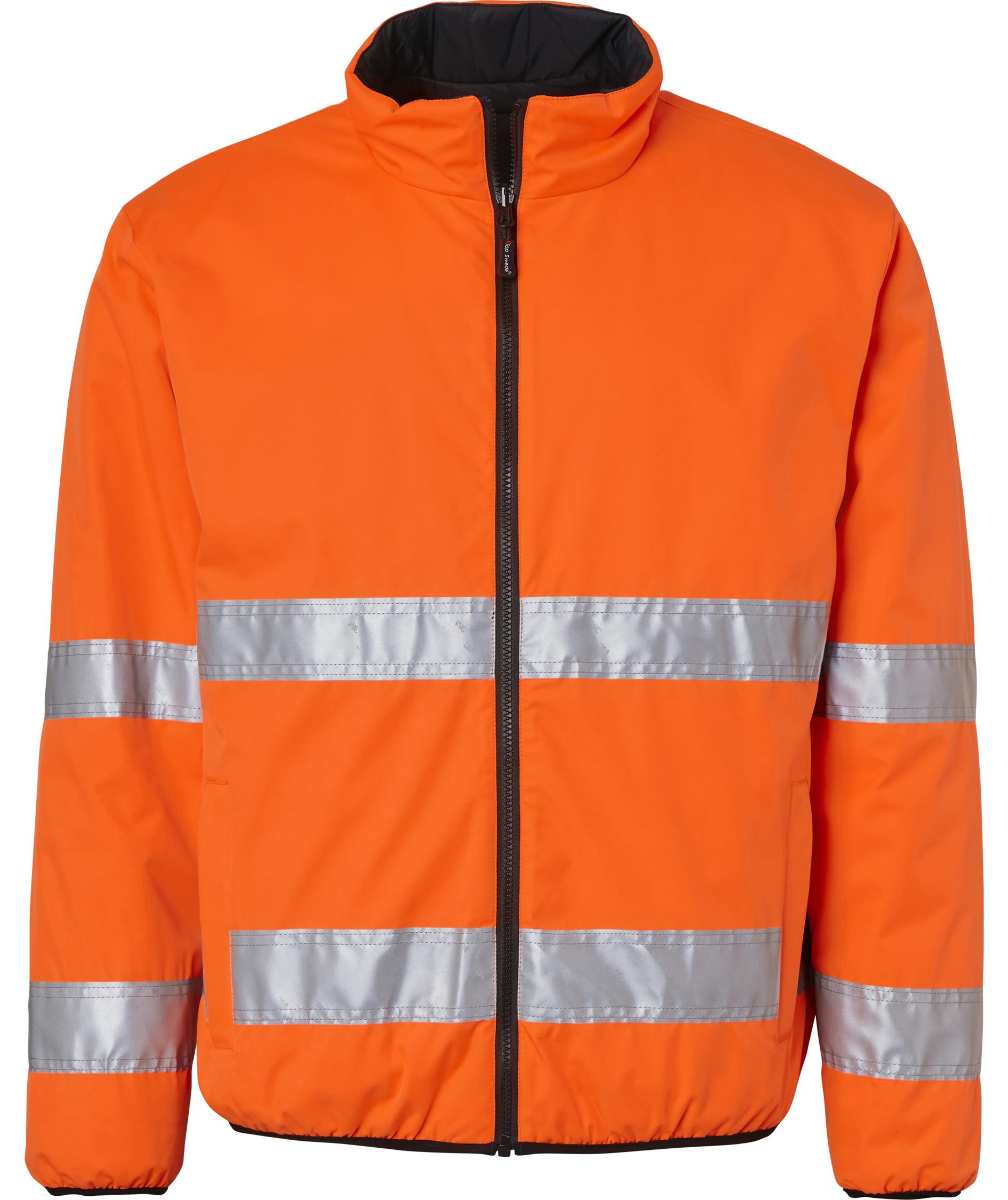 Top Swede quiltet jakke 129, Hi-Vis Orange/Sort