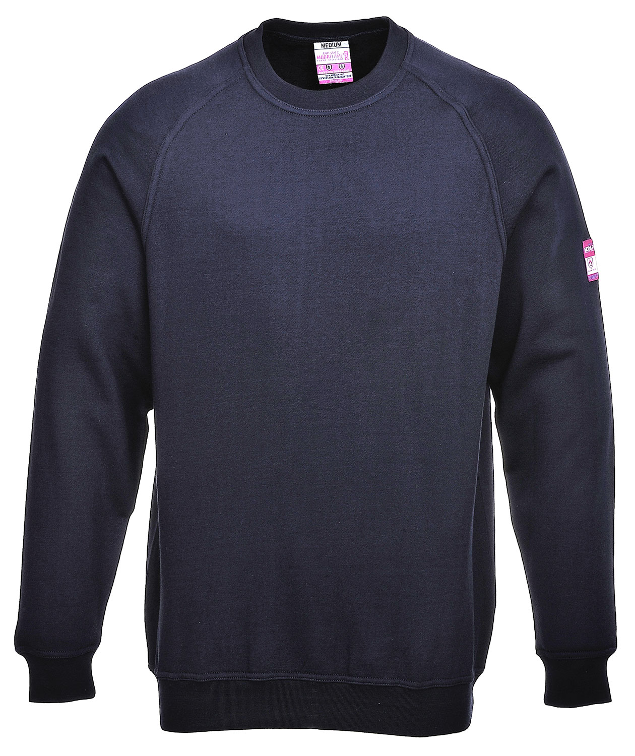 Portwest FR antistatisk sweatshirt, Marinbl&aring;