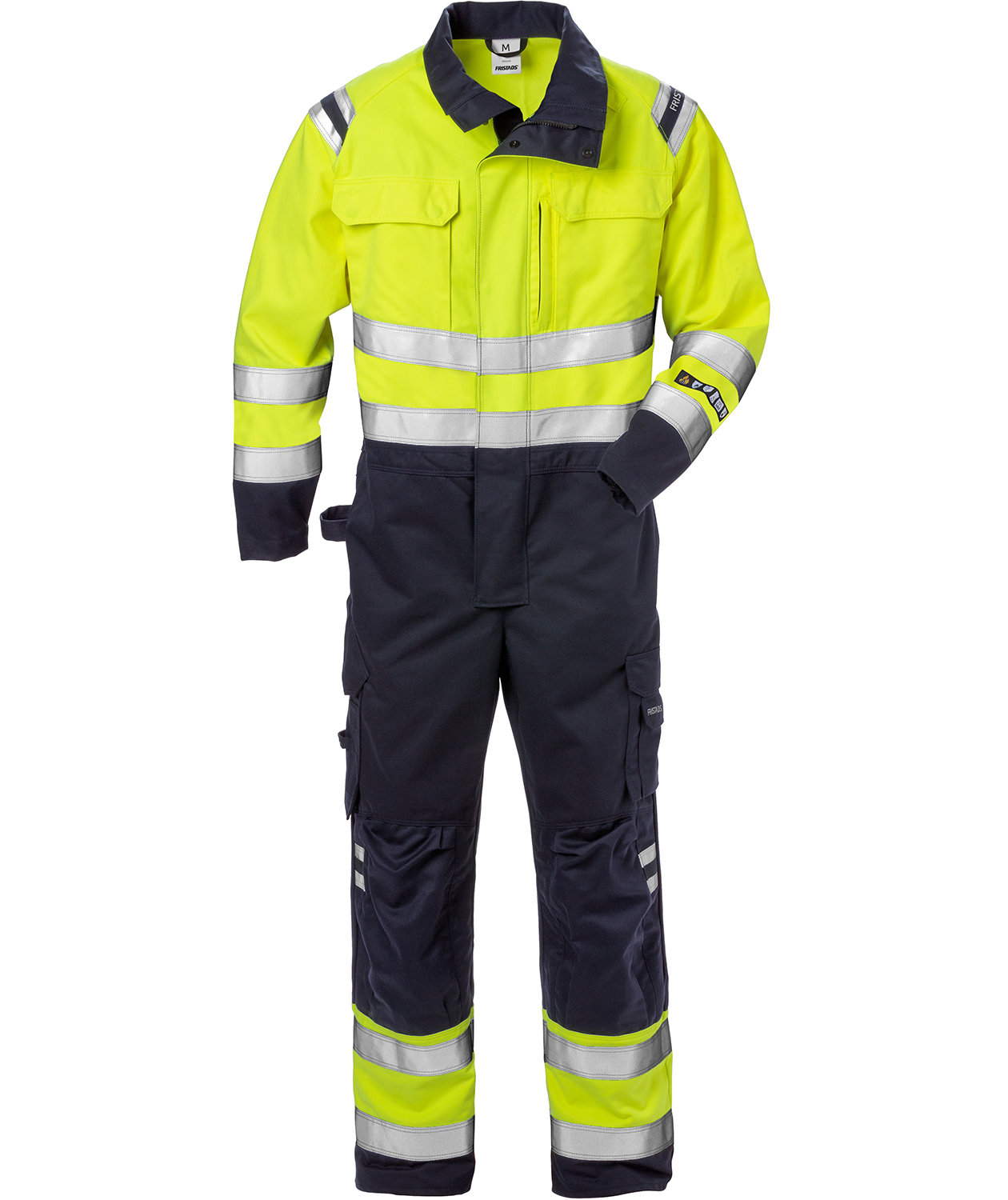 Fristads Flamestat kjeledress 8175 ATHS, Hi-Vis gul/marinebl&aring;