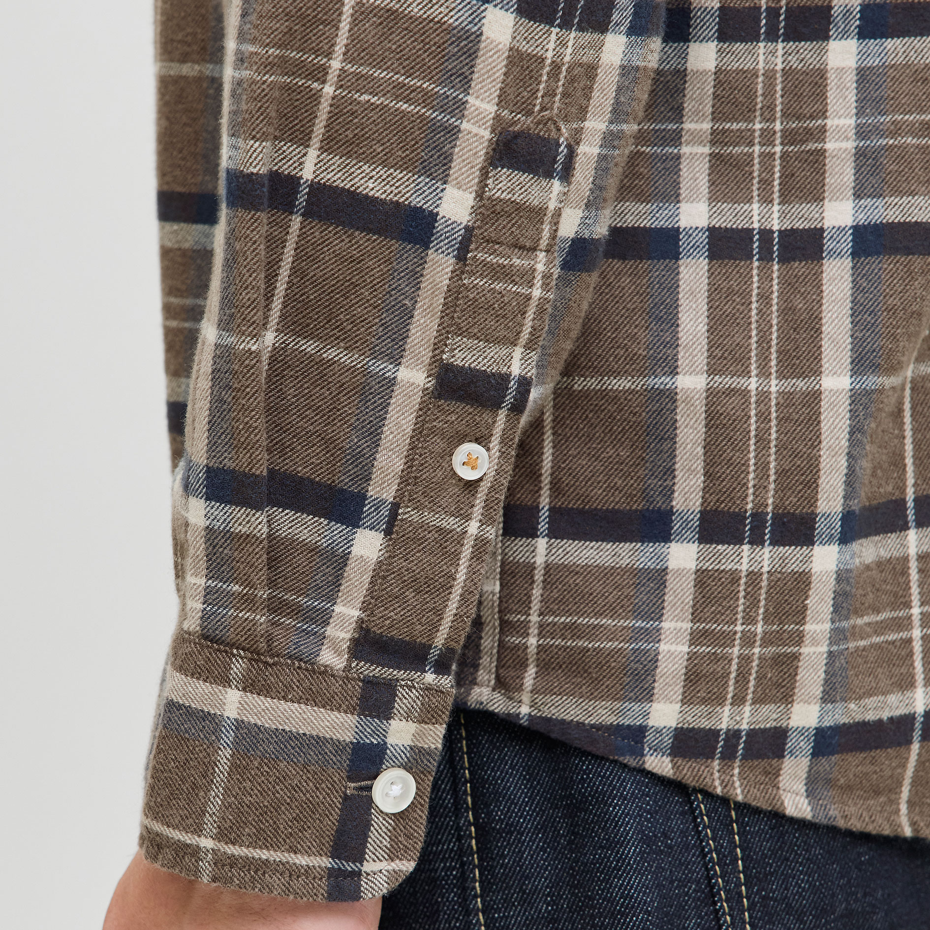 Jack & Jones JJECLASSIC flannel shirt, Otter, large image number 5