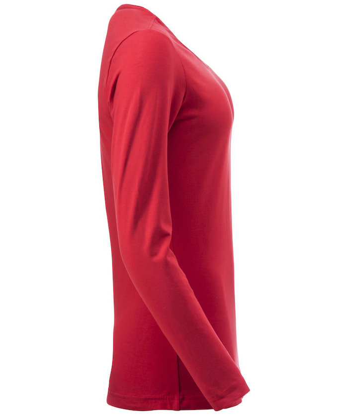 Clique Carolina l&aring;ng&auml;rmad T-shirt dam, R&ouml;d, large image number 2