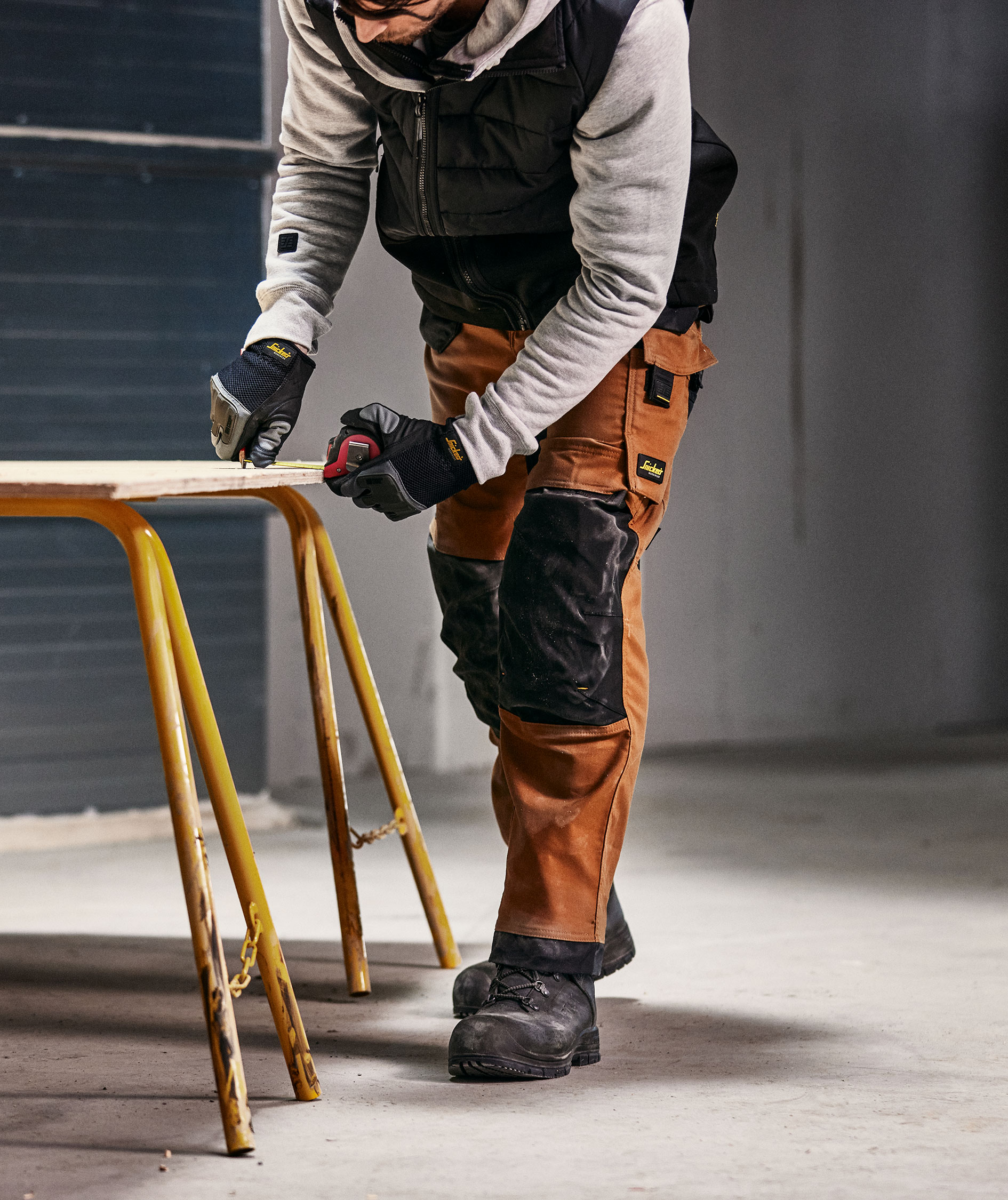 Snickers AllroundWork Canvas+ hantverksbyxa 6224, Brun/Svart, large image number 4