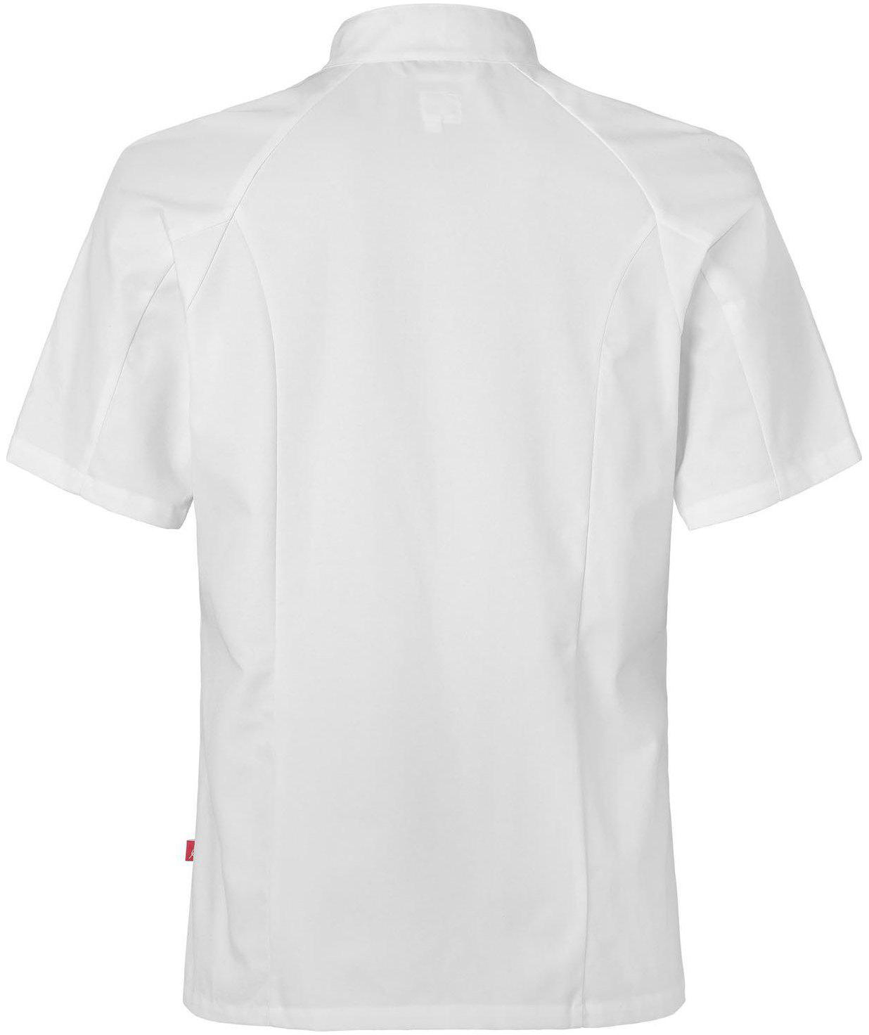 Segers 1003 kort&auml;rmad kockjacka, White