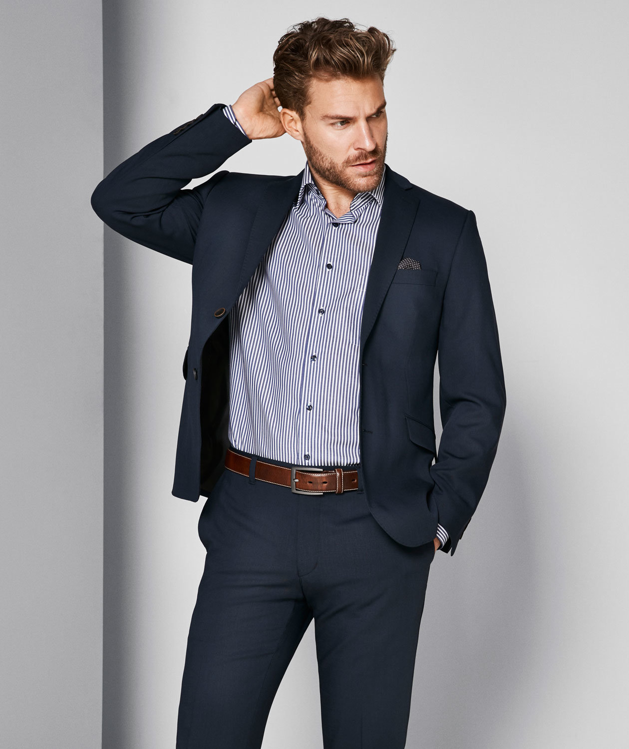 Sunwill Traveller Bistretch Modern Fit kavaj, Blue