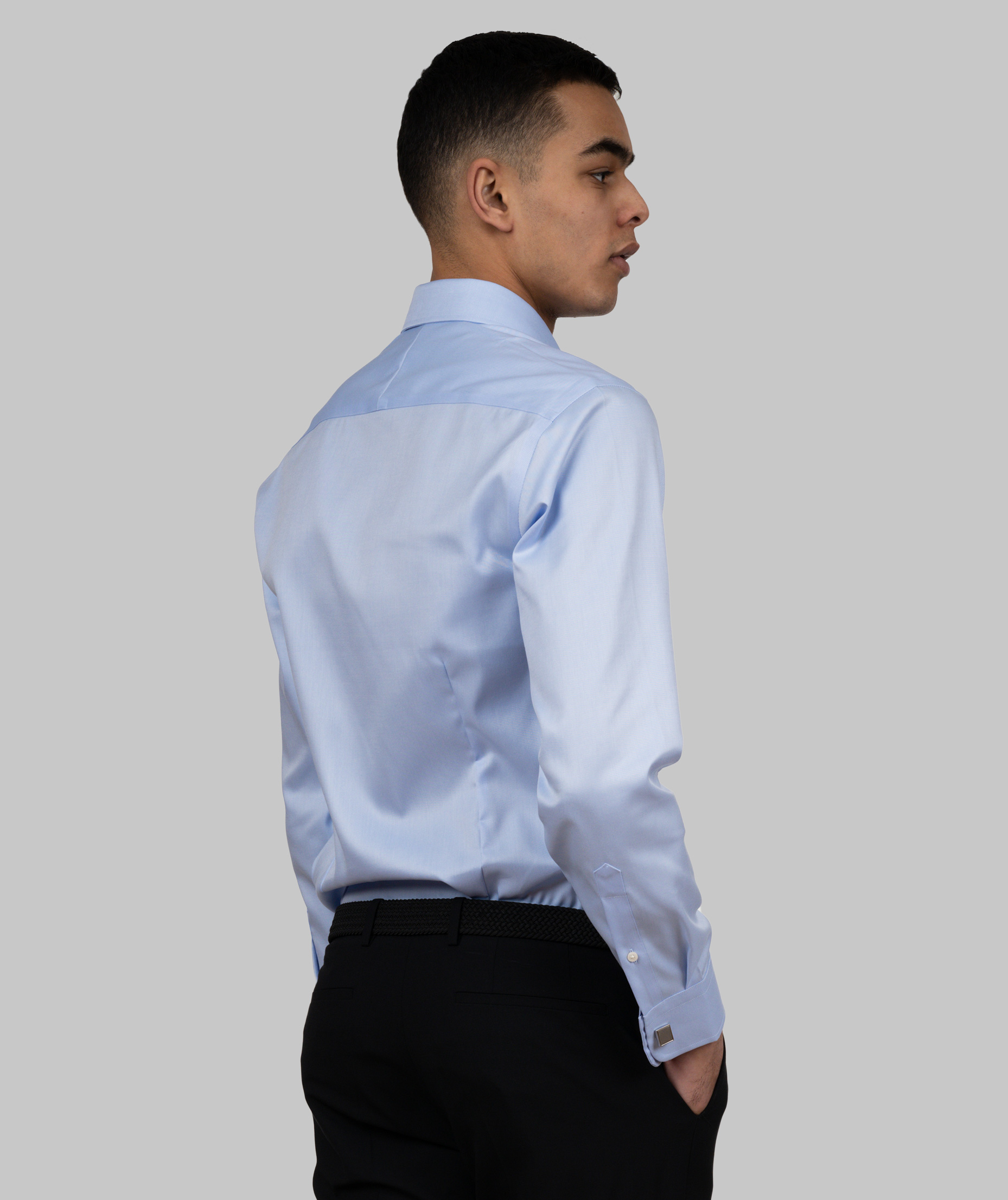 J. Harvest & Frost Black Bow 60 slim fit skjorte, Sky Blue, large image number 3