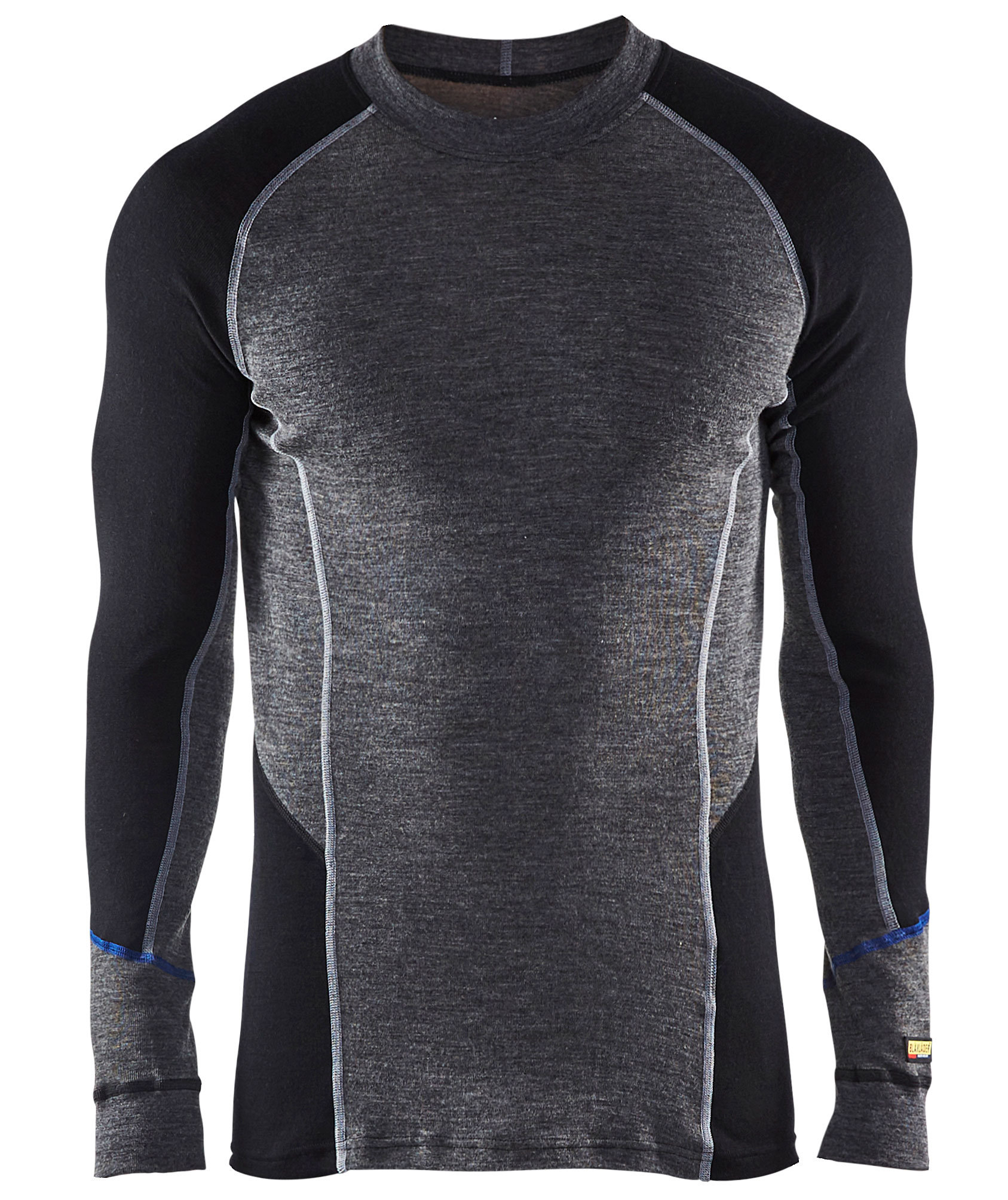 Bl&aring;kl&auml;der WARM termoundertr&oslash;je med merinould, Gr&aring;/Sort