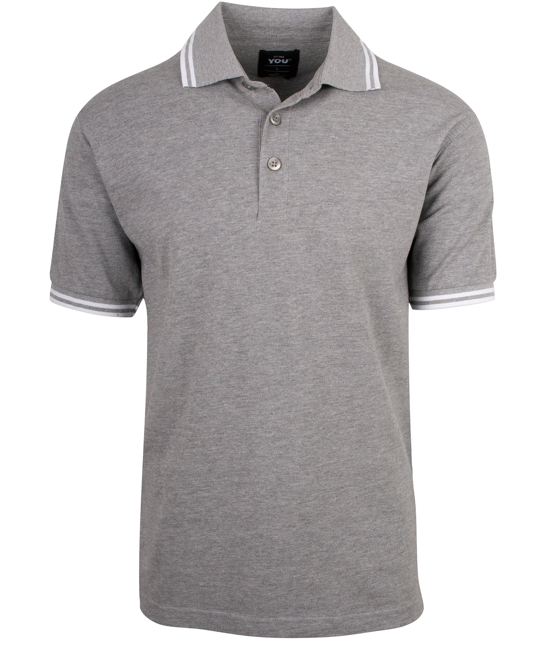 YOU Napoli  polo shirt, Grey Melange, large image number 0