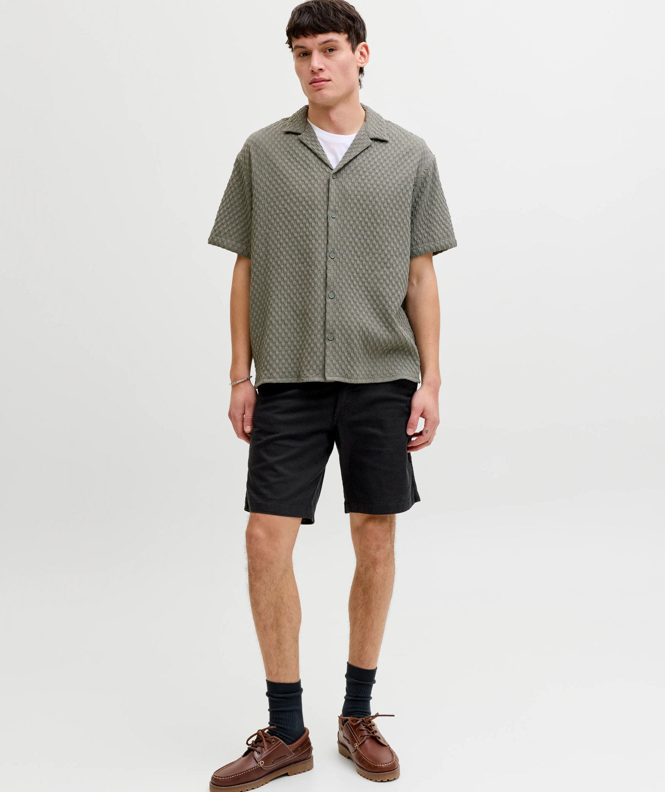 Jack & Jones JPSTJAIDEN HYBRID BONDI shorts with linen