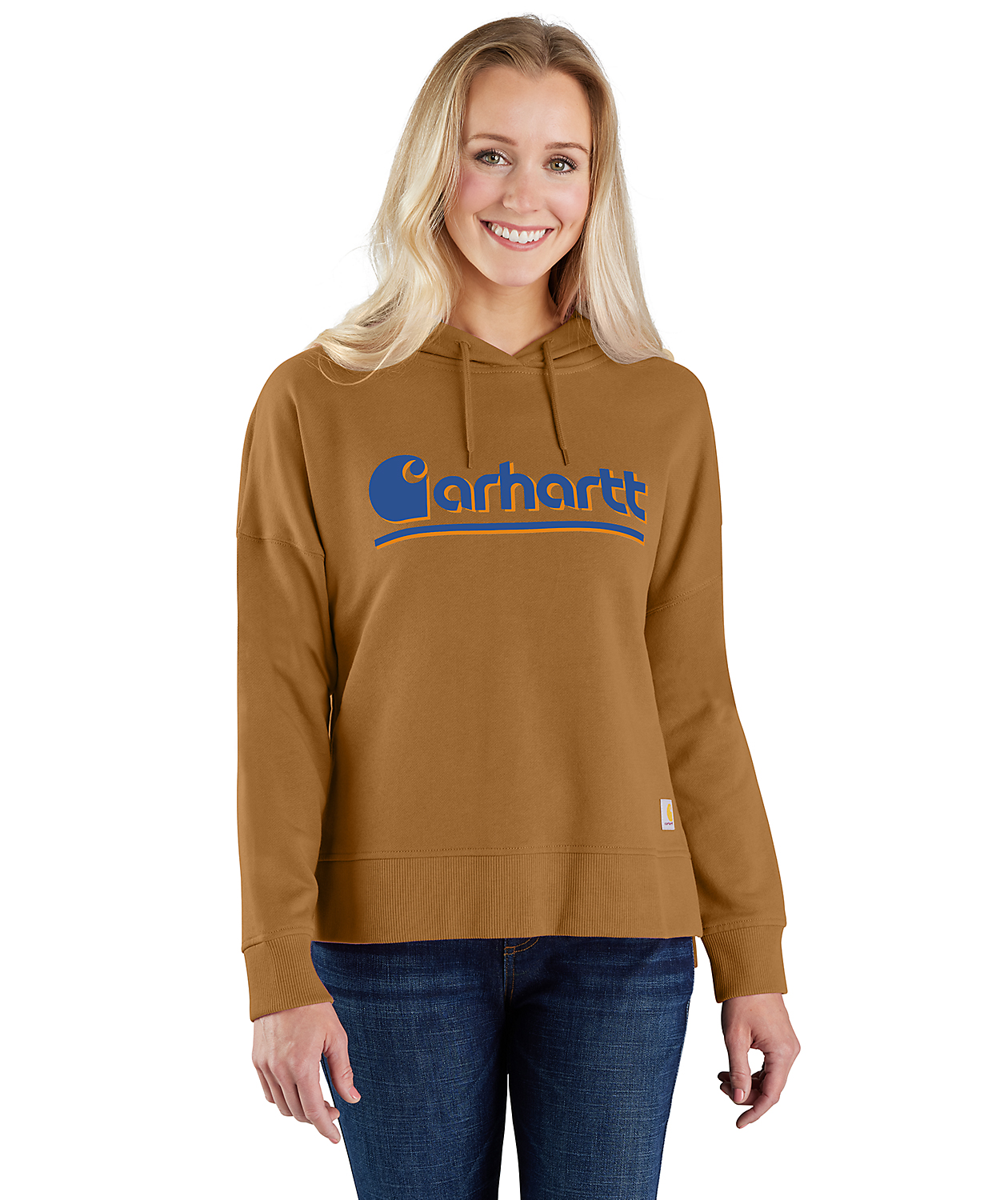 Carhartt Graphic hoodie dam, Carhartt Brown