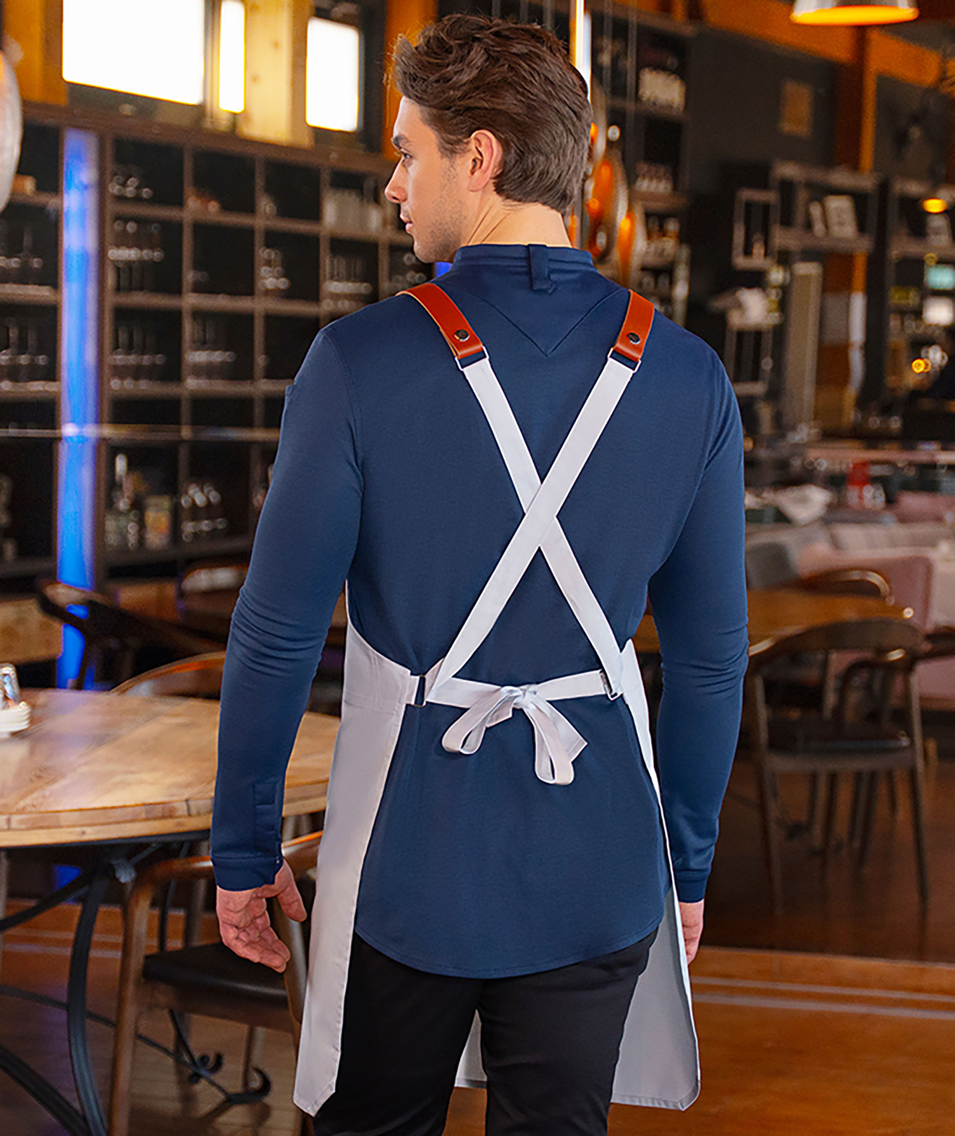 Karlowsky DIAMOND CUT&reg; bib apron, Fog grey, Fog grey, large image number 4