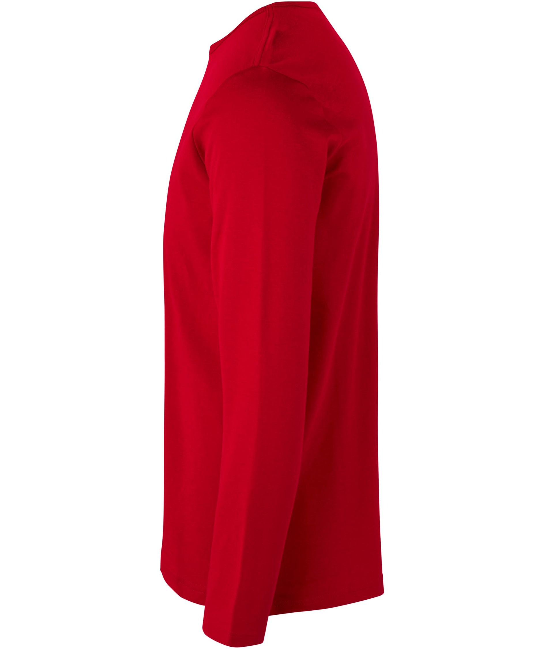 ID Interlock langermet T-skjorte, R&oslash;d, large image number 2