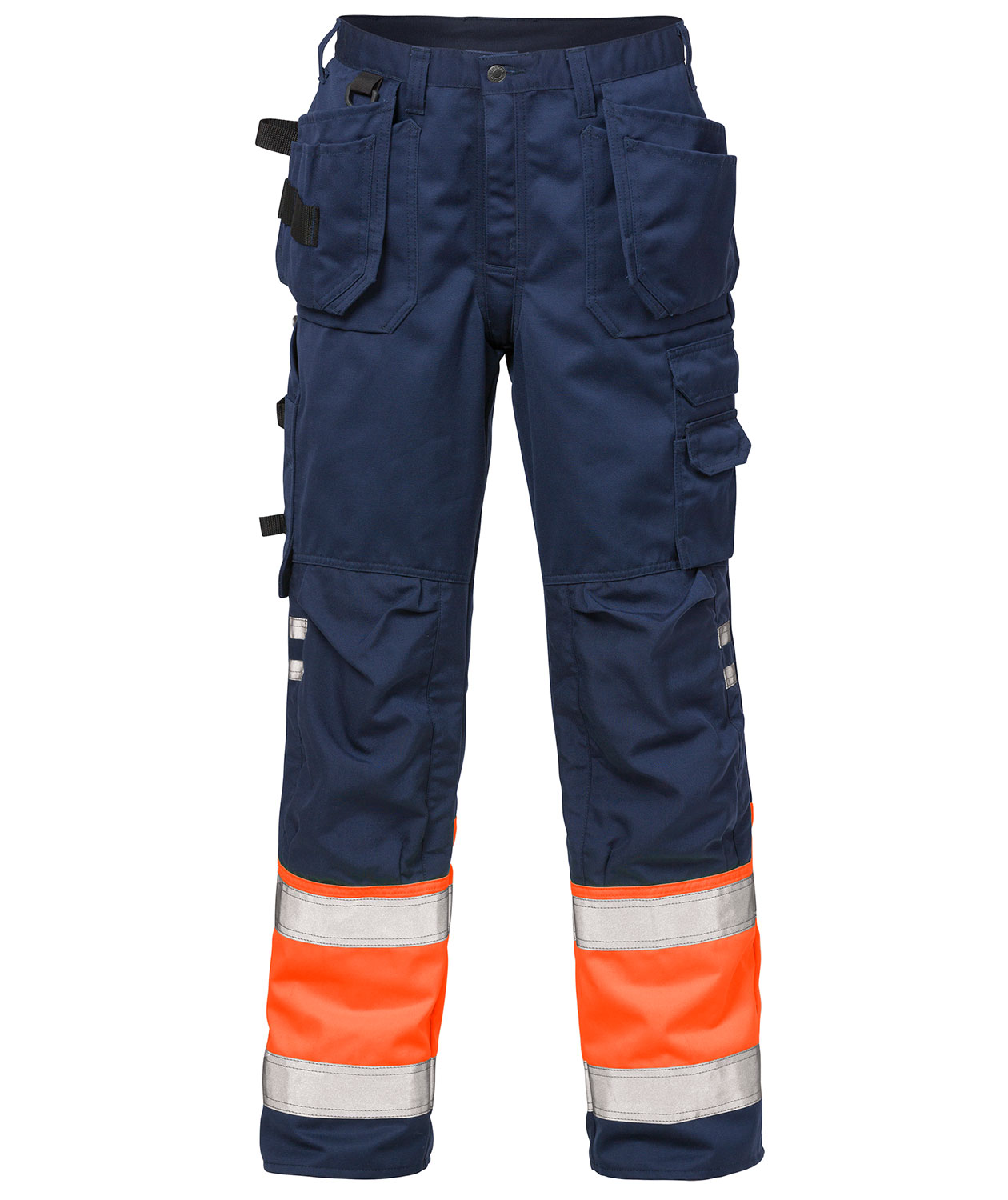 Fristads hantverksbyxa 2029, Varsel Orange/Marinbl&aring;