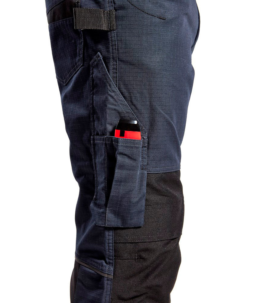 Bl&aring;kl&auml;der Unite arbejdsbukser, M&oslash;rk Marinebl&aring;/Sort, large image number 5
