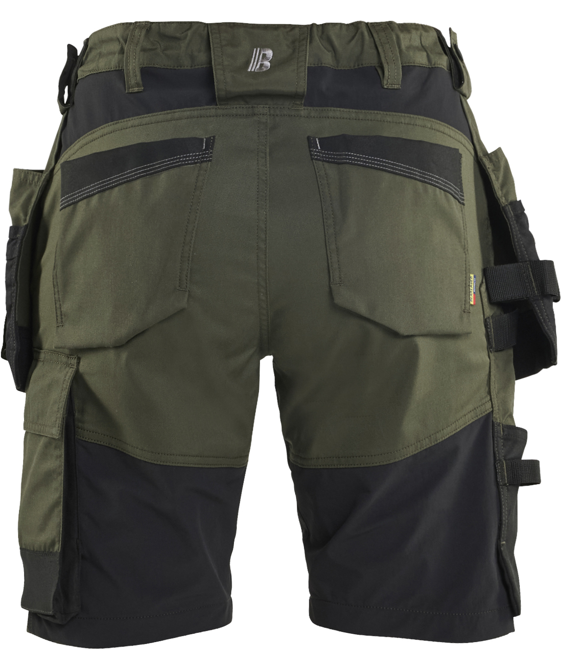 Bl&aring;kl&auml;der dame h&aring;ndv&aelig;rkershorts, Skovgr&oslash;n/sort