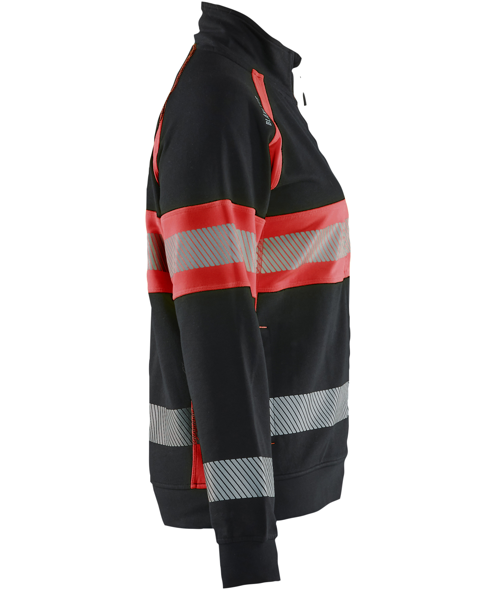 Bl&aring;kl&auml;der women's cardigan, Black/Hi-Vis Red, large image number 2