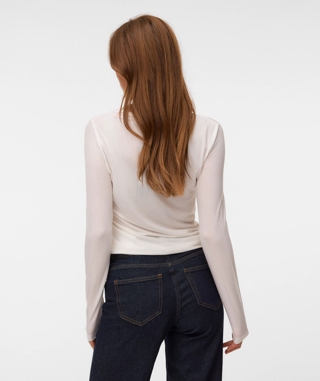 Vero Moda VMADA long-sleeved T-shirt, Snow White, large image number 2