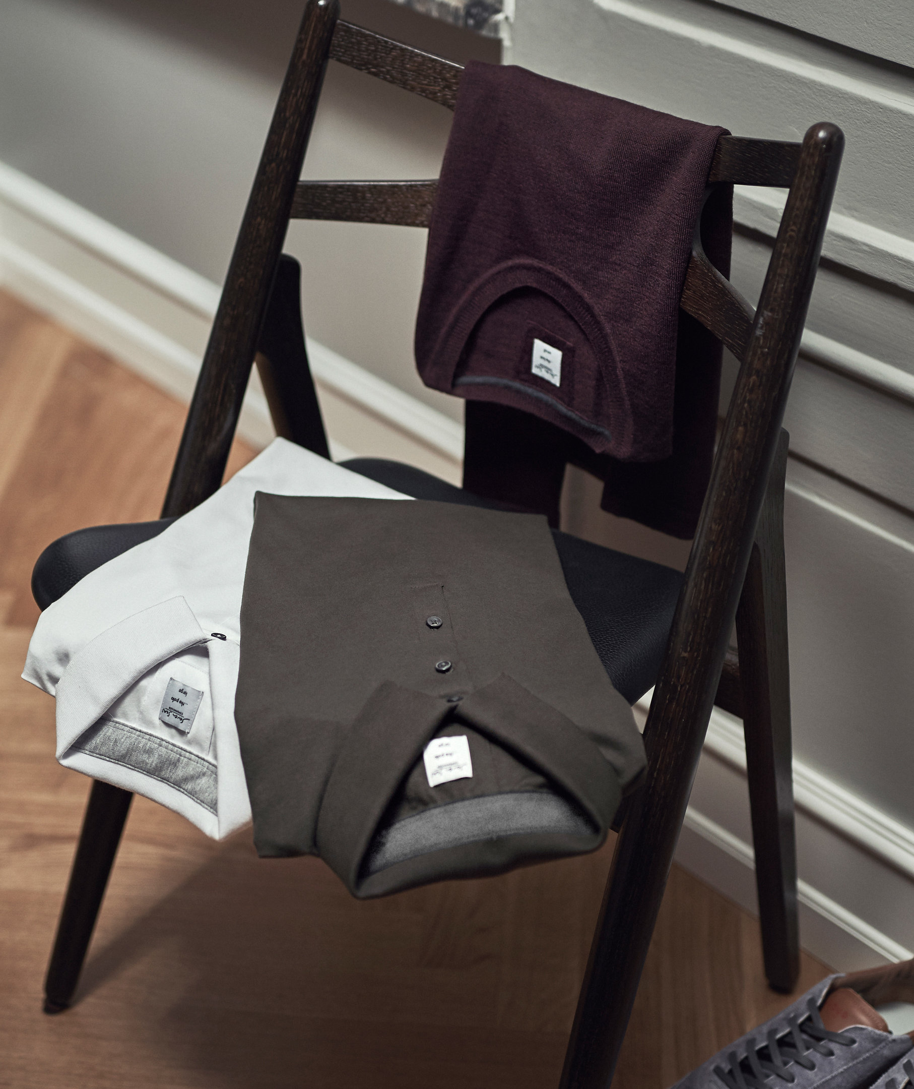 Seven Seas strikkpullover med merinoull, Deep Red, large image number 3