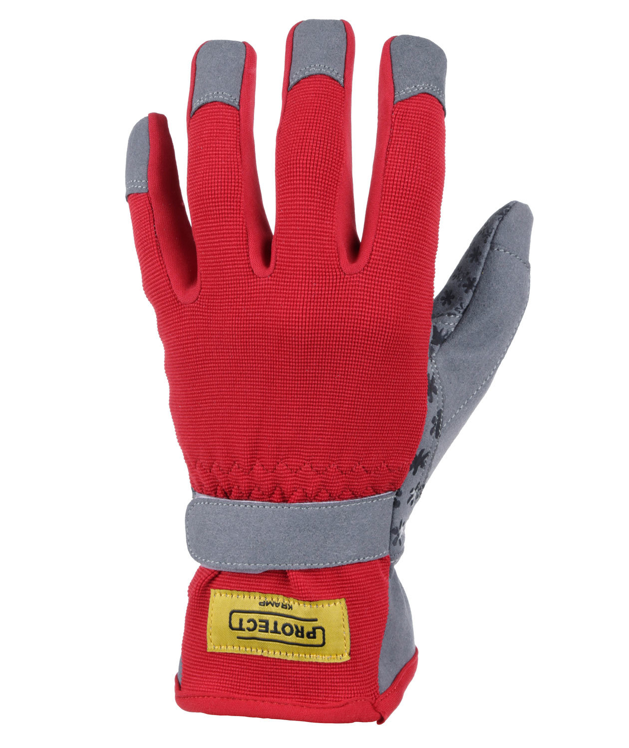 Kramp 7.005 Arbeitshandschuhe mit Klettverschluss, Rot