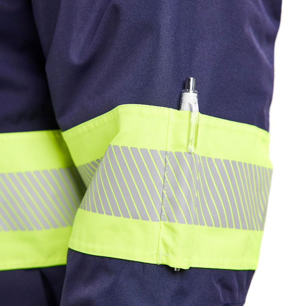 Bl&aring;kl&auml;der vinterjakke, Marine/Hi-Vis gul, large image number 8